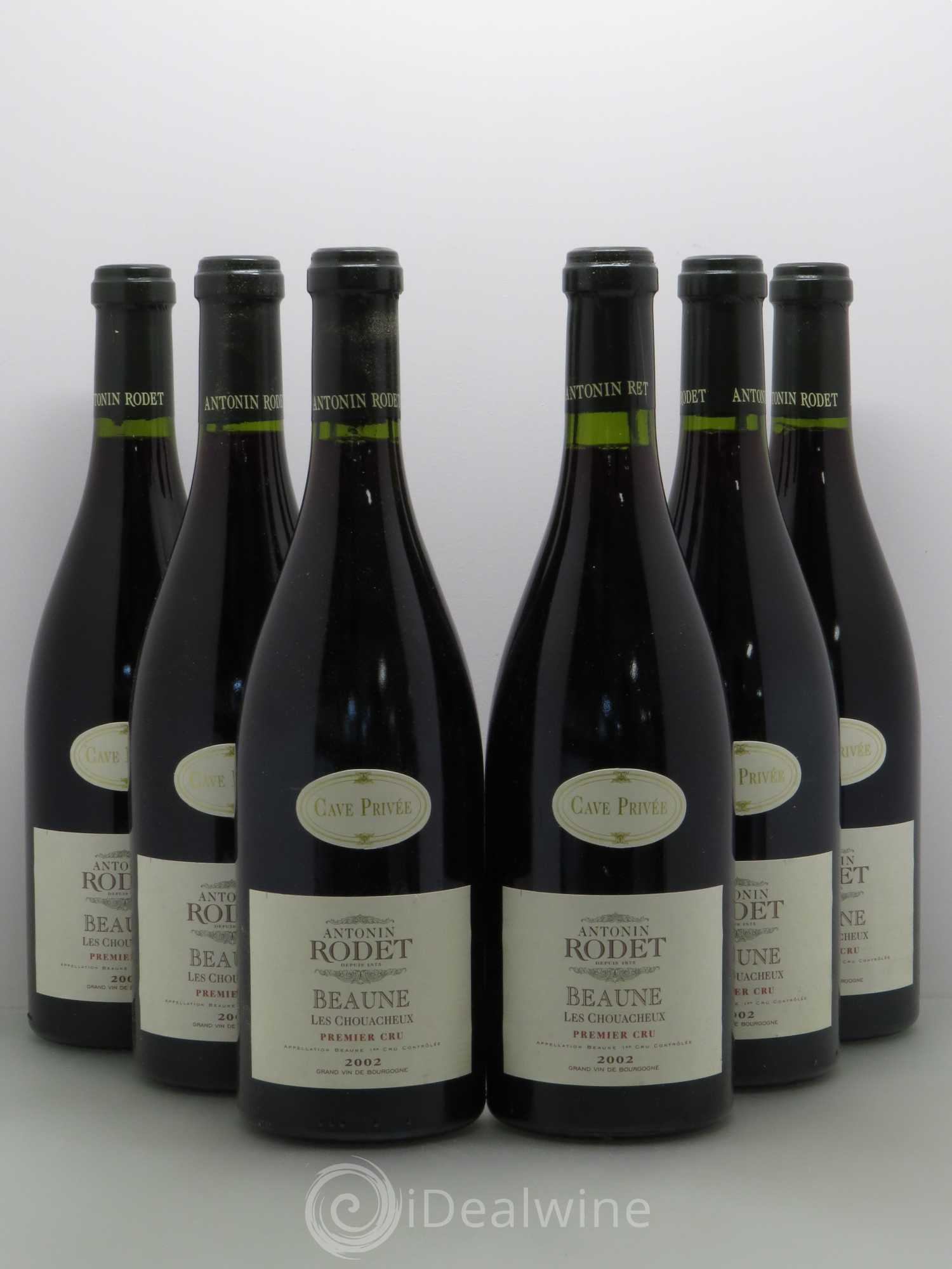 Beaune 1er Cru Les Chouacheux - Antonin Rodet 2002 - Posten von 6 Flaschen - 0