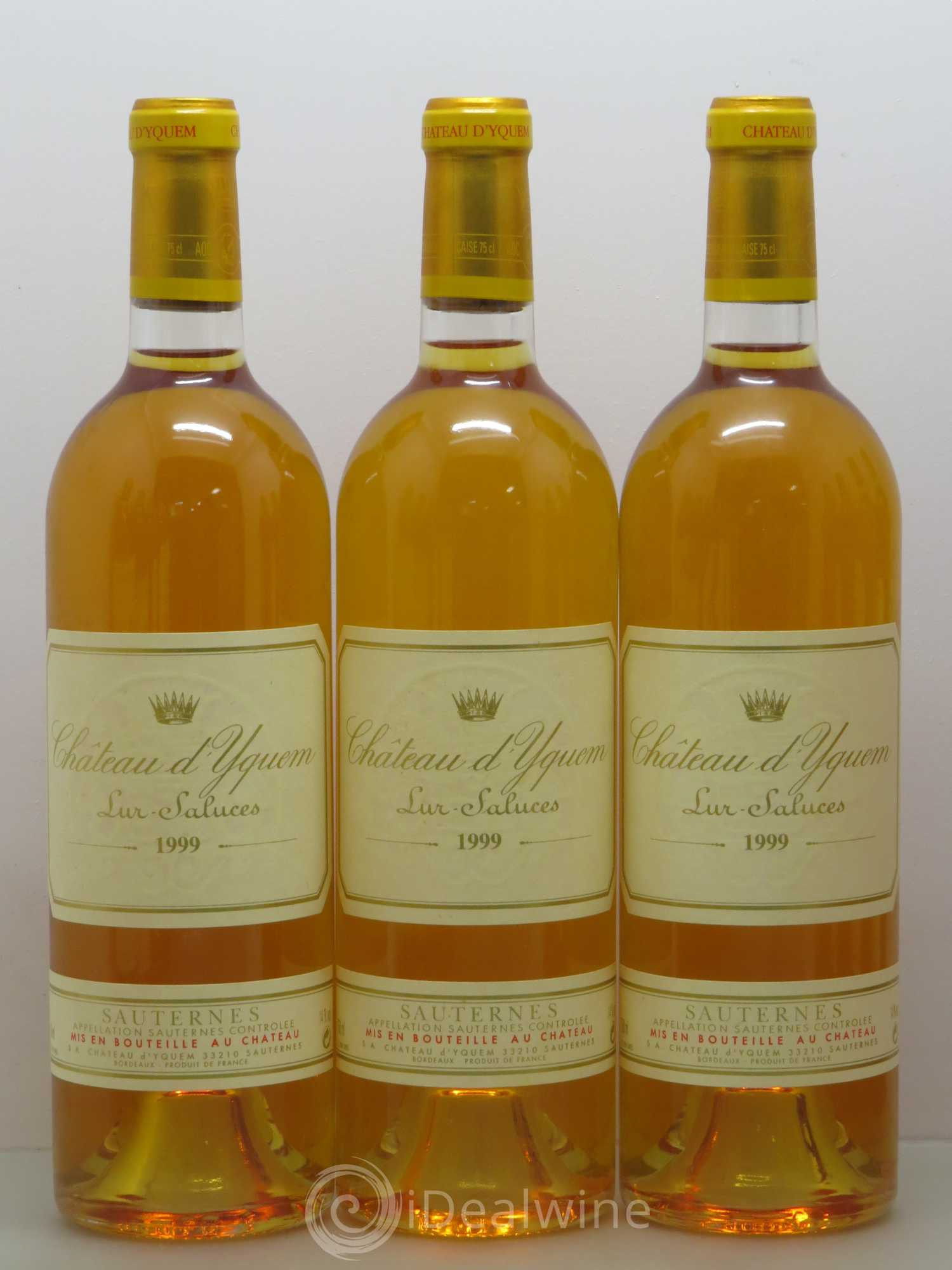 Château d' Yquem 1er Cru Classé Supérieur 5 bouteilles de 1999 - 1 bouteille de 2000 - 1 bouteille de 1997 - 1 bouteille de 1996 - 1 bouteille de 1995 - 1 bouteille de 1994 - 1 bouteille de 1991 - 1 bouteille de 1988 - Lotto di 12 bottiglie - 5