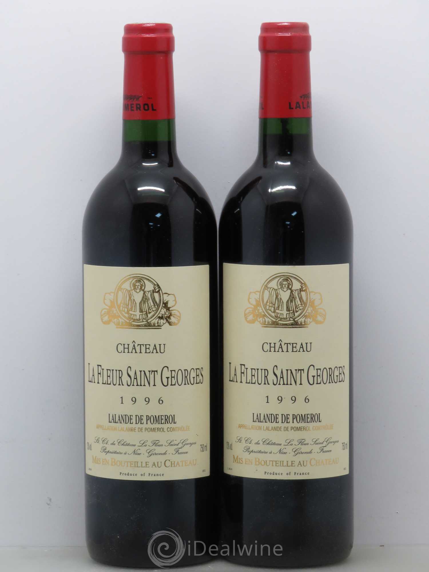 Bordeaux La Fleur Saint Georges Lalande De Pomerol (sans prix de réserve) 1996 - Posten von 2 Flaschen - 0