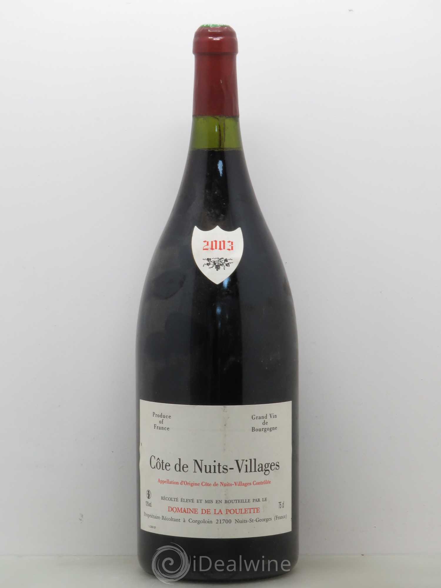 Côte de Nuits-Villages Domaine de la Poulette 2003 - Posten von 1 Magnum - 0