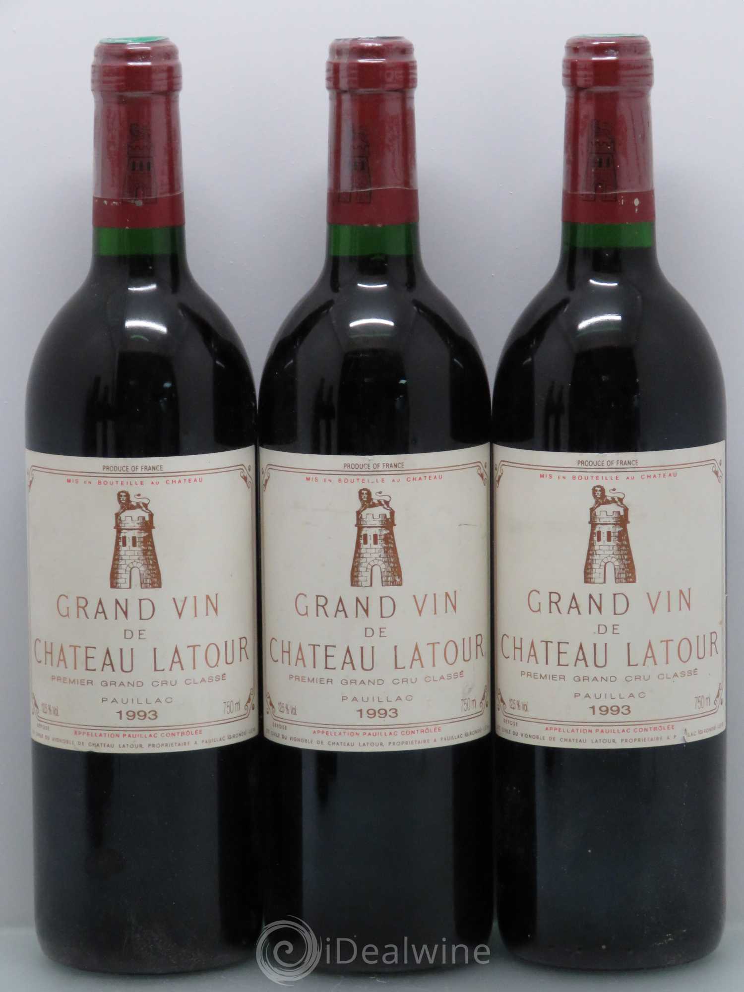 Château Latour 1er Grand Cru Classé 1993 - Lot de 5 bouteilles - 1