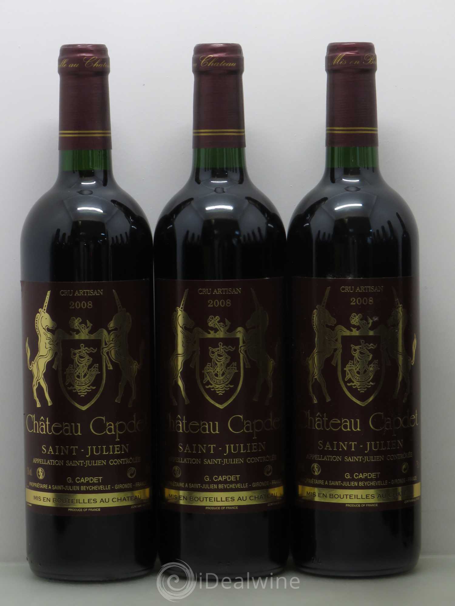 Saint-Julien Chateau Capdet 2008 - Lot de 12 bouteilles - 1
