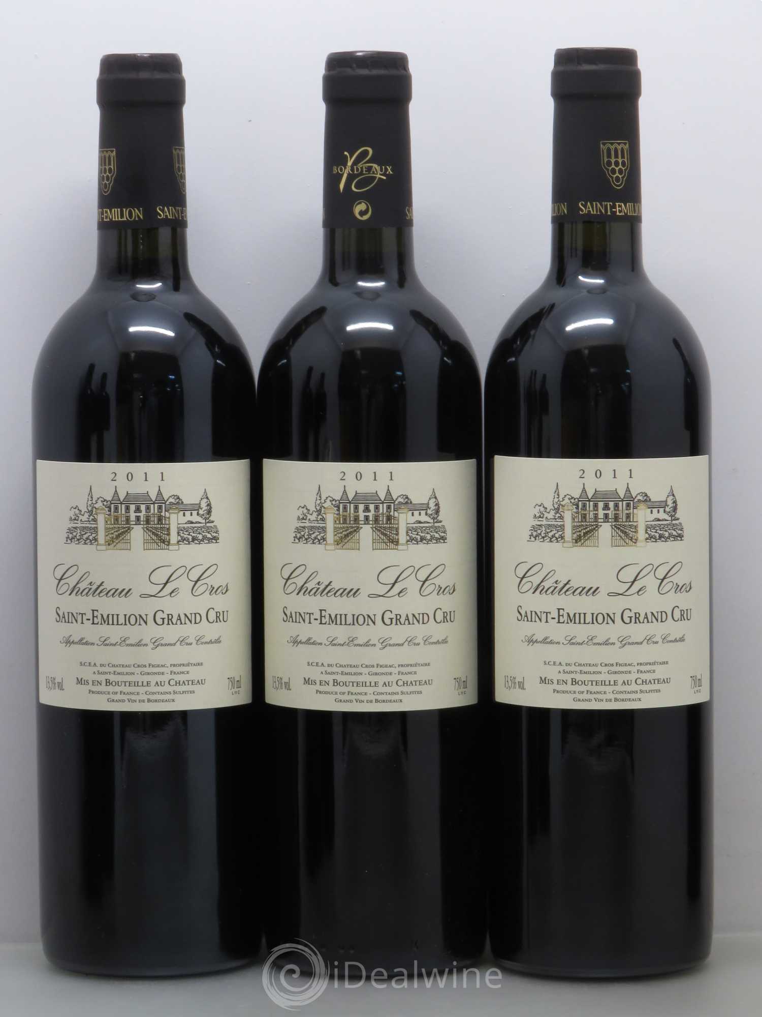 Saint-Émilion Chateau Le Cros 2011 - Posten von 12 Flaschen - 3
