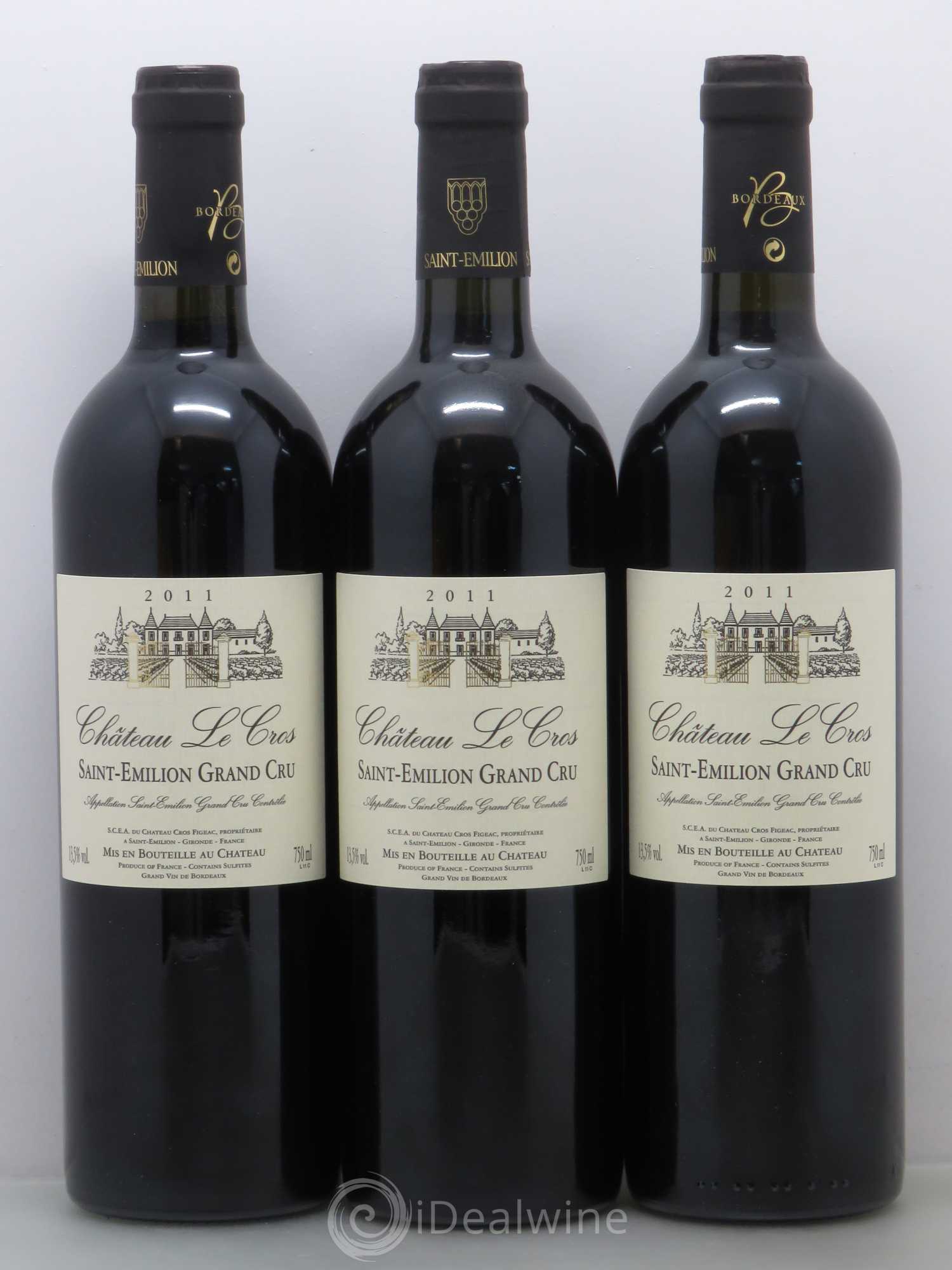 Saint-Émilion Chateau Le Cros 2011 - Posten von 12 Flaschen - 4