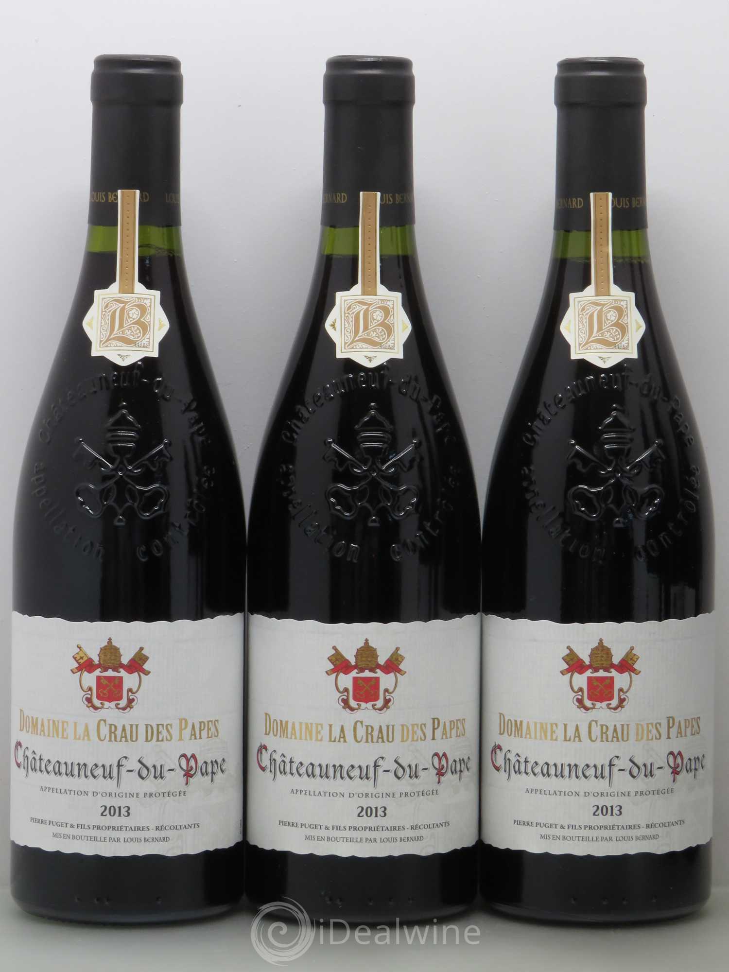 Châteauneuf-du-Pape Domaine La Crau Des Papes Pierre Puget 2013 - Lot of 6 bottles - 1