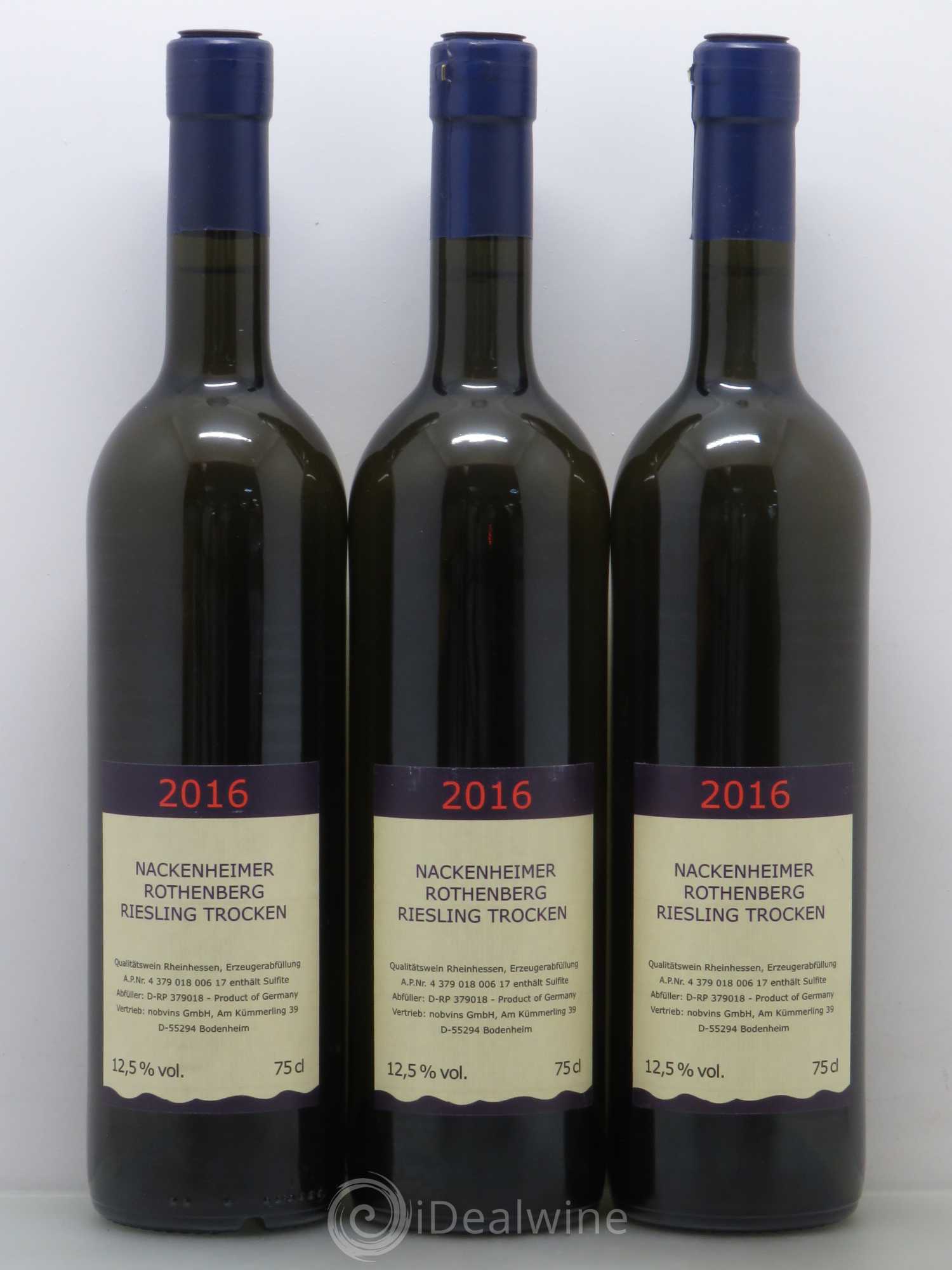 Riesling Nackenheimer Rothenberg Trocken Rheinhessen 2016 - Posten von 3 Flaschen - 0
