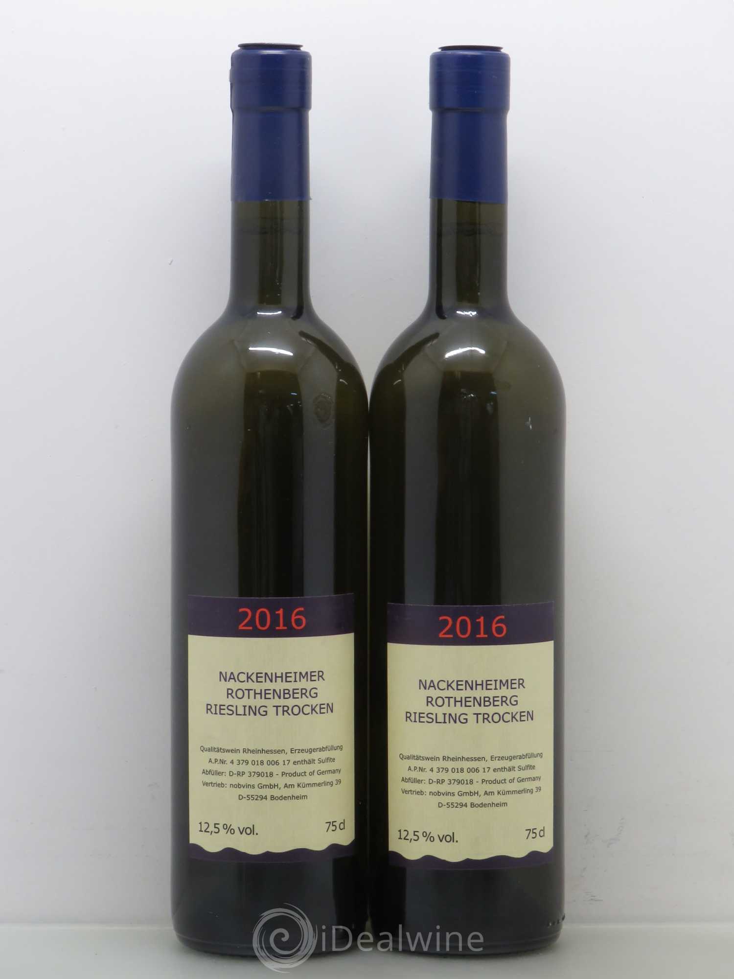 Riesling Nackenheimer Rothenberg Trocken Rheinhessen 2016 - Lotto di 2 bottiglie - 0