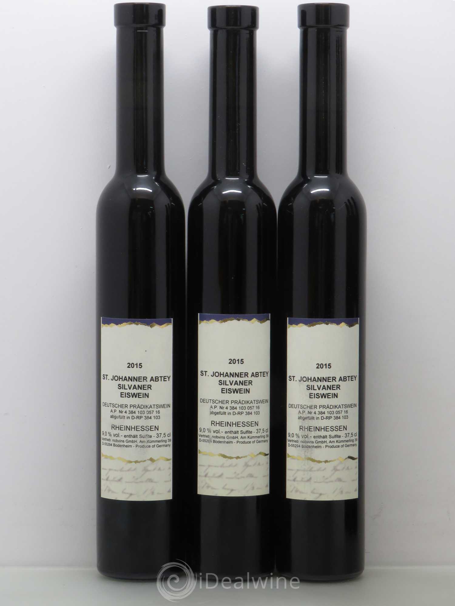 Allemagne Mosel-Saar Silvaner St. Johanner Abtey  Eiswein Rheinhessen 2015 - Posten von 6 Demi-Flaschen - 1