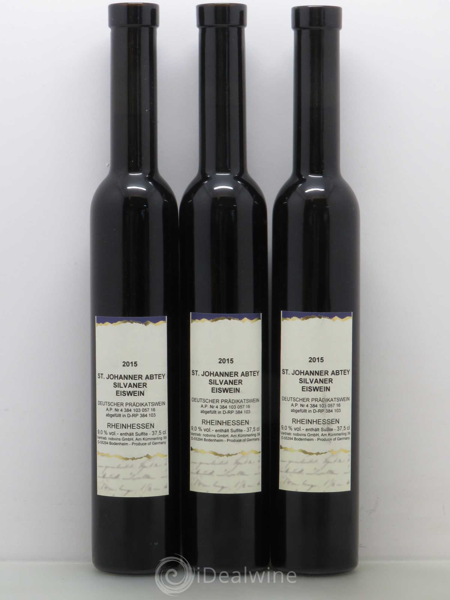 Allemagne Mosel-Saar Silvaner St. Johanner Abtey  Eiswein Rheinhessen 2015 - Posten von 6 Demi-Flaschen - 2