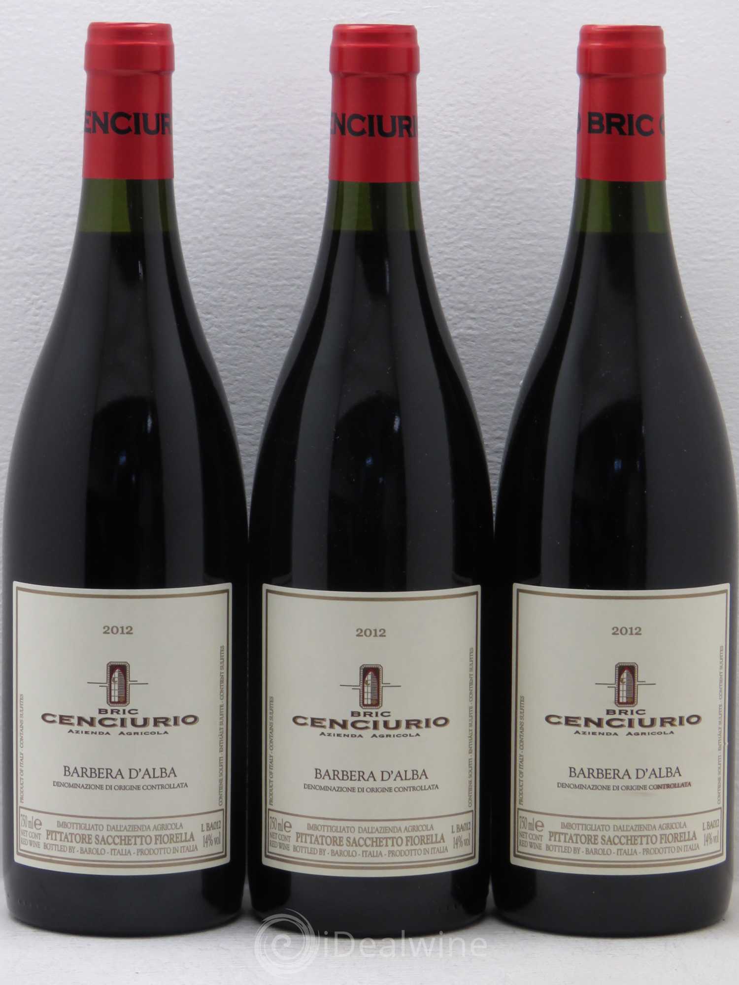 Barbera d'Alba DOC Bric Cenciuro (sans prix de réserve) 2012 - Posten von 12 Flaschen - 2