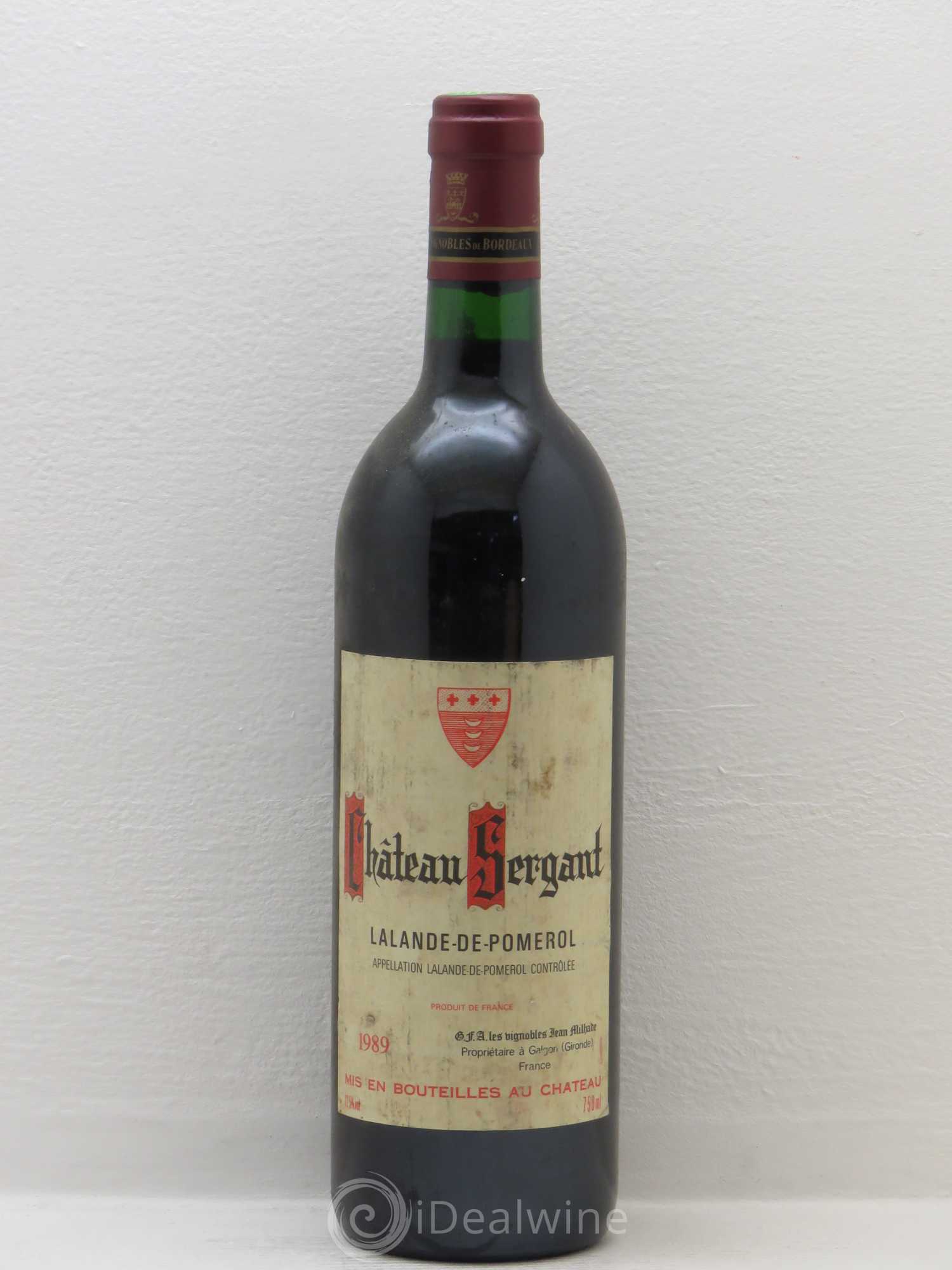 Bordeaux Château Sergant Lalande De Pomerol 1989 - Posten von 1 Flasche - 0