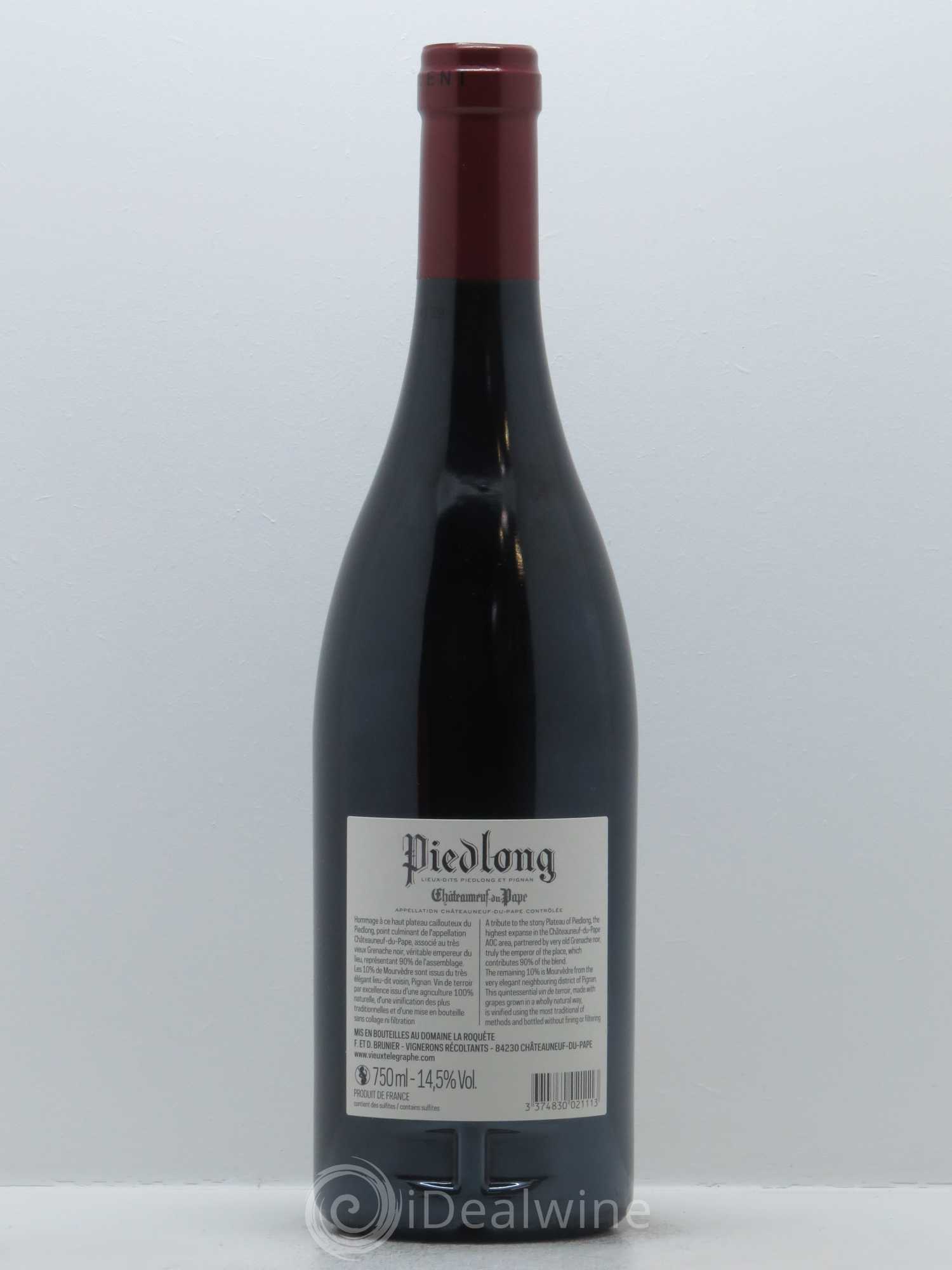 Châteauneuf-du-Pape Vieux Télégraphe (Domaine du) Piedlong Vignobles Brunier 2012 - Lot de 1 bouteille - 1