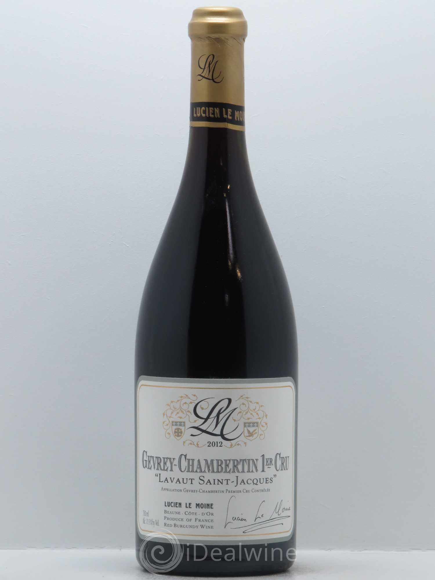 Gevrey-Chambertin 1er Cru Lavaut Saint Jacques Lucien Le Moine 2012 - Lot de 1 bouteille - 0
