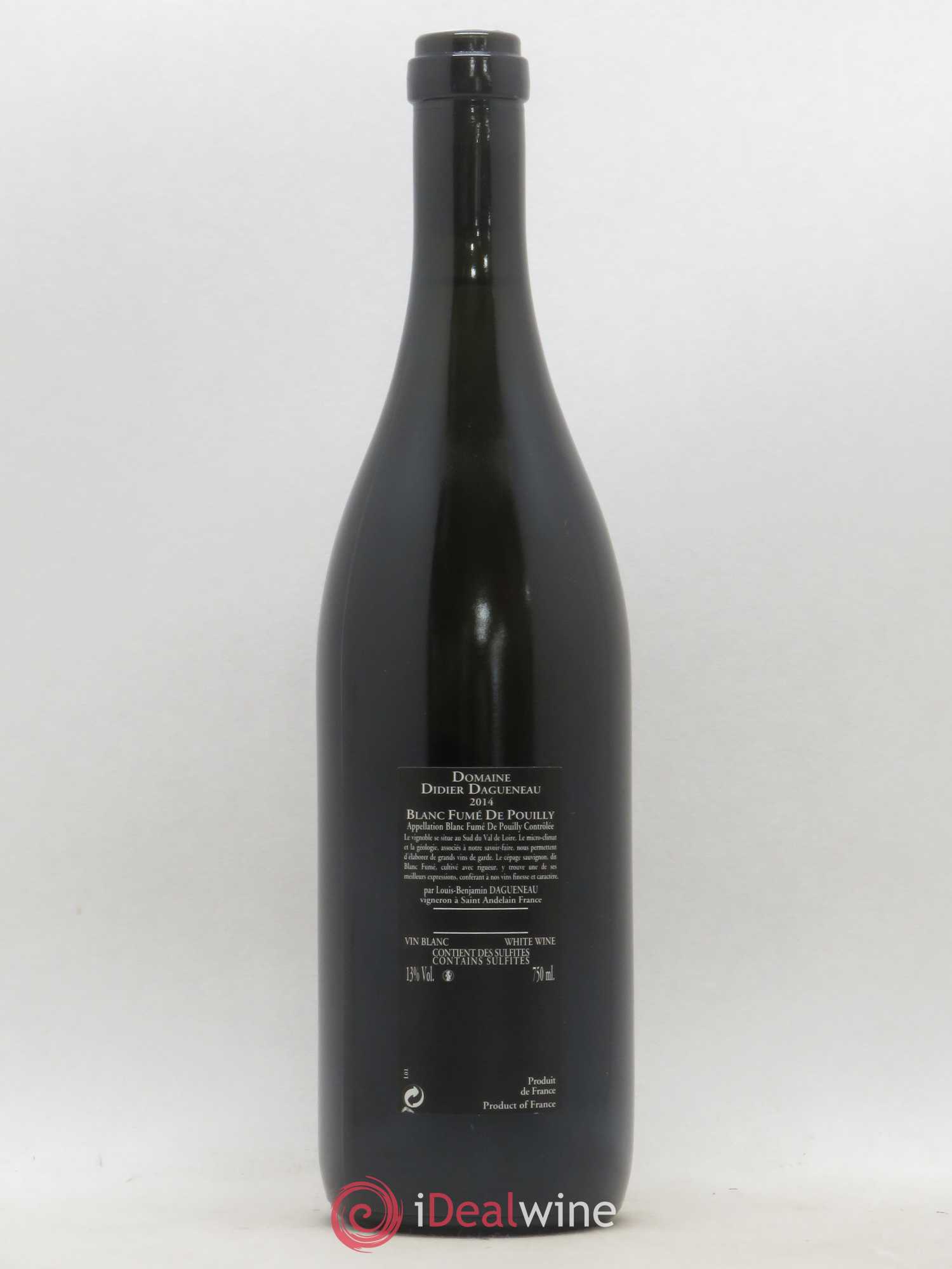 Vin de France (anciennement Pouilly-Fumé) Silex Dagueneau (Domaine Didier - Louis-Benjamin) 2014 - Lot de 1 bouteille - 1