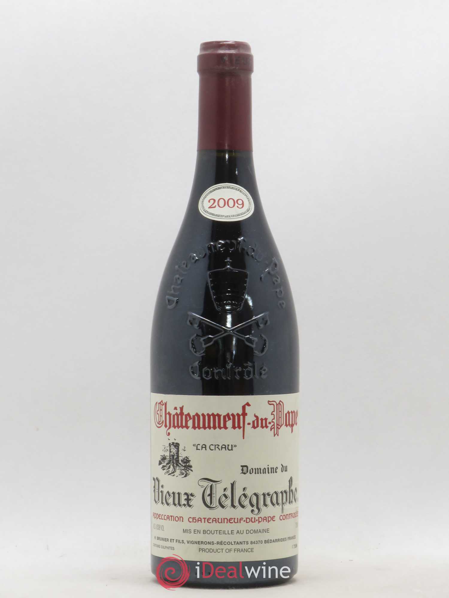 Châteauneuf-du-Pape Vieux Télégraphe (Domaine du) Vignobles Brunier 2009 - Lot de 1 bouteille - 0