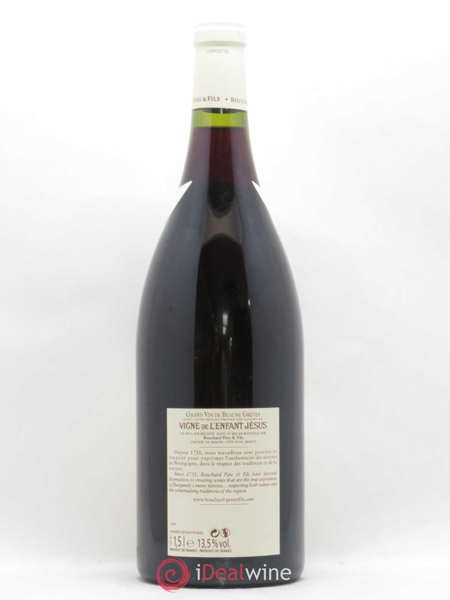 Beaune 1er Cru Grèves - Vigne de l'Enfant Jésus Bouchard Père & Fils 2008 - Lot de 1 magnum - 1