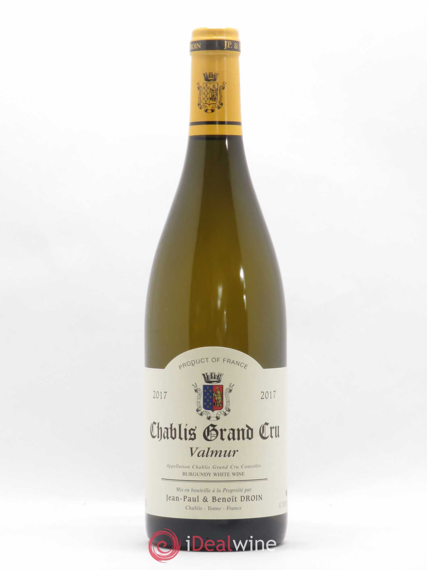 Chablis Grand Cru Valmur Jean-Paul & Benoît Droin (Domaine) 2017 - Lot de 1 bouteille - 0