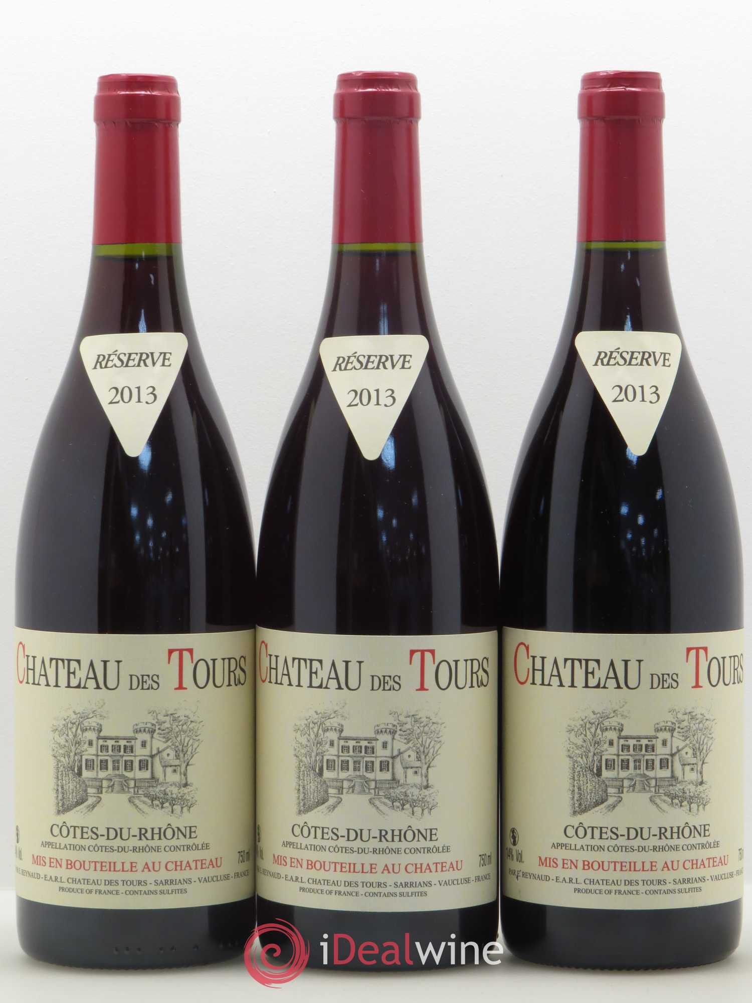 Côtes-du-Rhône Château des Tours Emmanuel Reynaud 2013 - Lot de 3 bouteilles - 0
