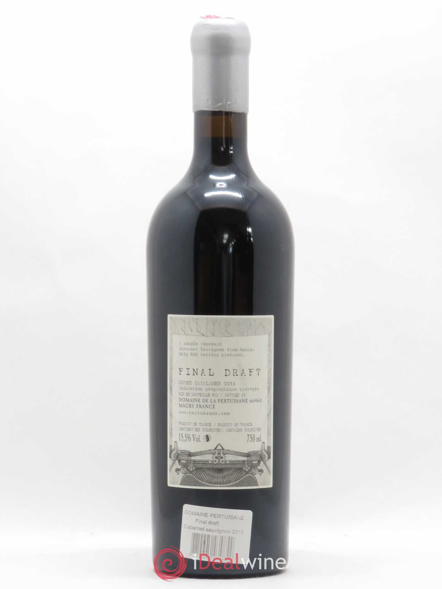 IGP Côtes Catalanes (VDP des Côtes Catalanes) Final Draft Domaine de la Pertuisane 2015 - Lot de 1 bouteille - 1