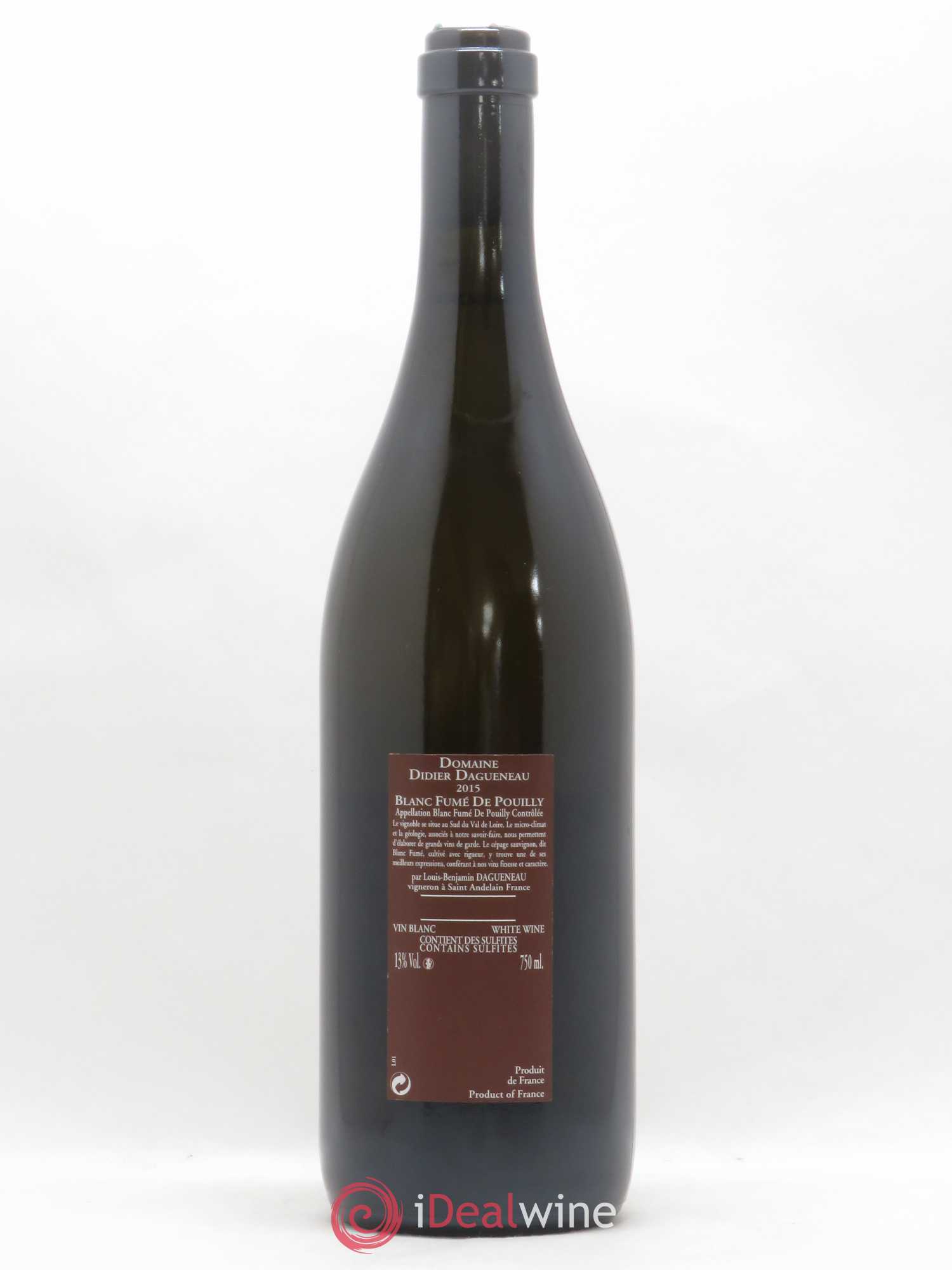 Vin de France (anciennement Pouilly-Fumé) Pur Sang Dagueneau (Domaine Didier - Louis-Benjamin) 2015 - Lot de 1 bouteille - 1