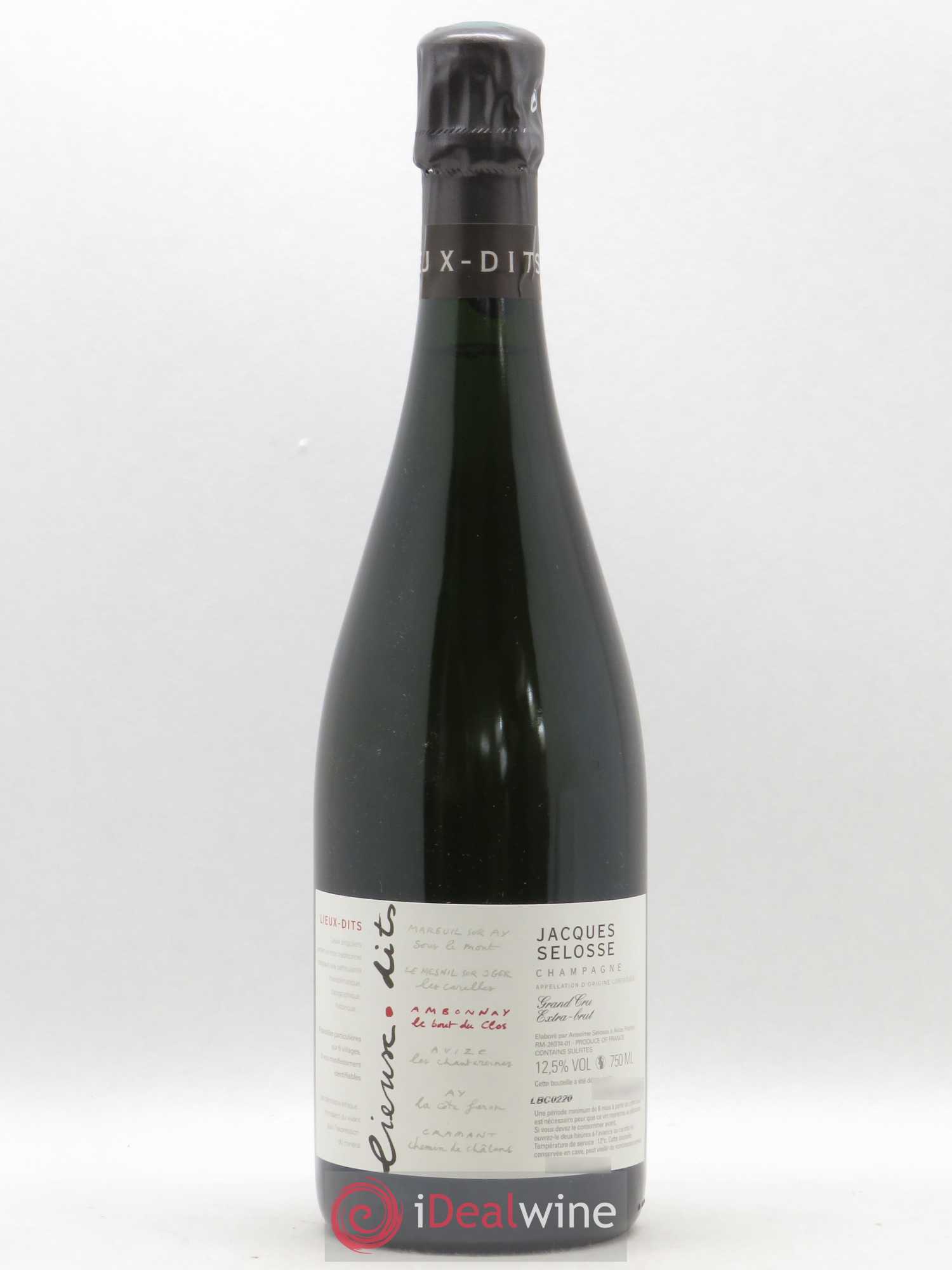 Ambonnay Le Bout du Clos Grand Cru Extra-Brut Jacques Selosse - Lot de 1 bouteille - 0
