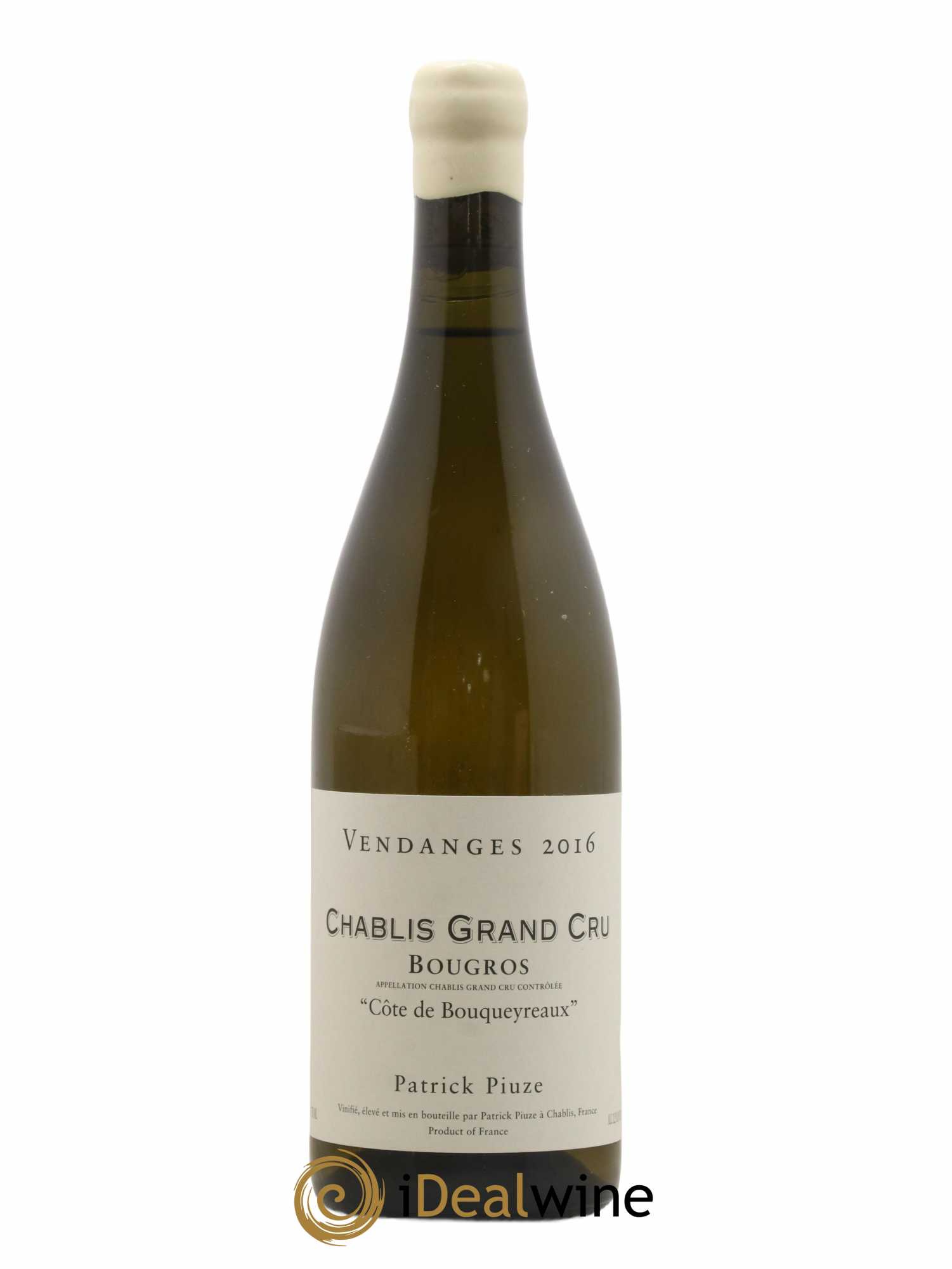Chablis Grand Cru Bougros Patrick Piuze (Domaine) 2016 - Lot de 1 bouteille - 0