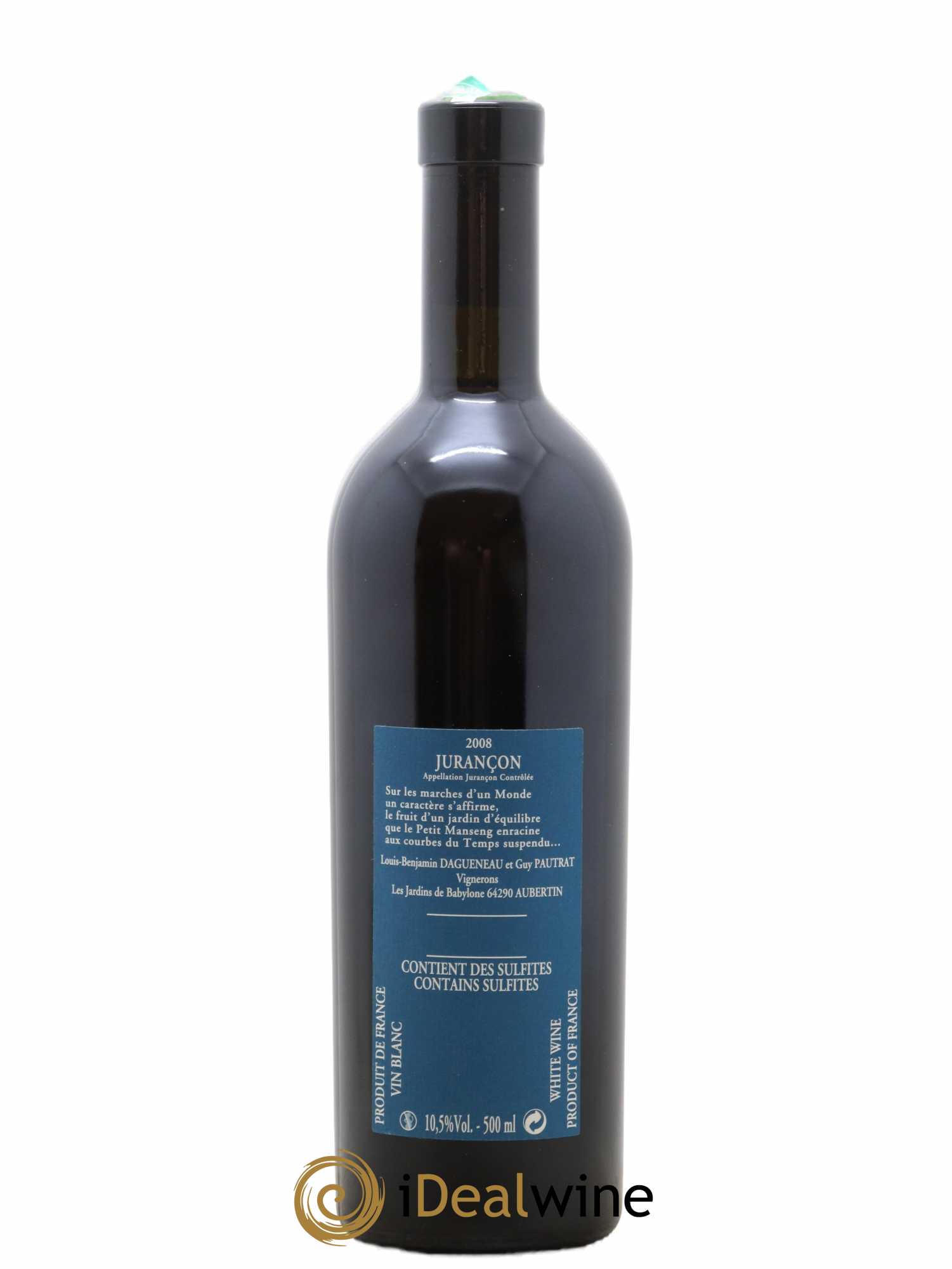 Vin de France (anciennement Jurançon) Jardins de Babylone Didier Dagueneau 50 CL 2008 - Lot de 1 bouteille - 1