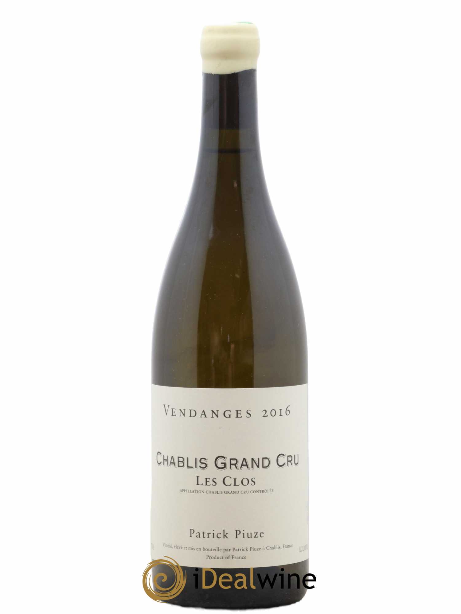 Chablis Grand Cru Les Clos Patrick Piuze (Domaine) 2016 - Lot de 1 bouteille - 0