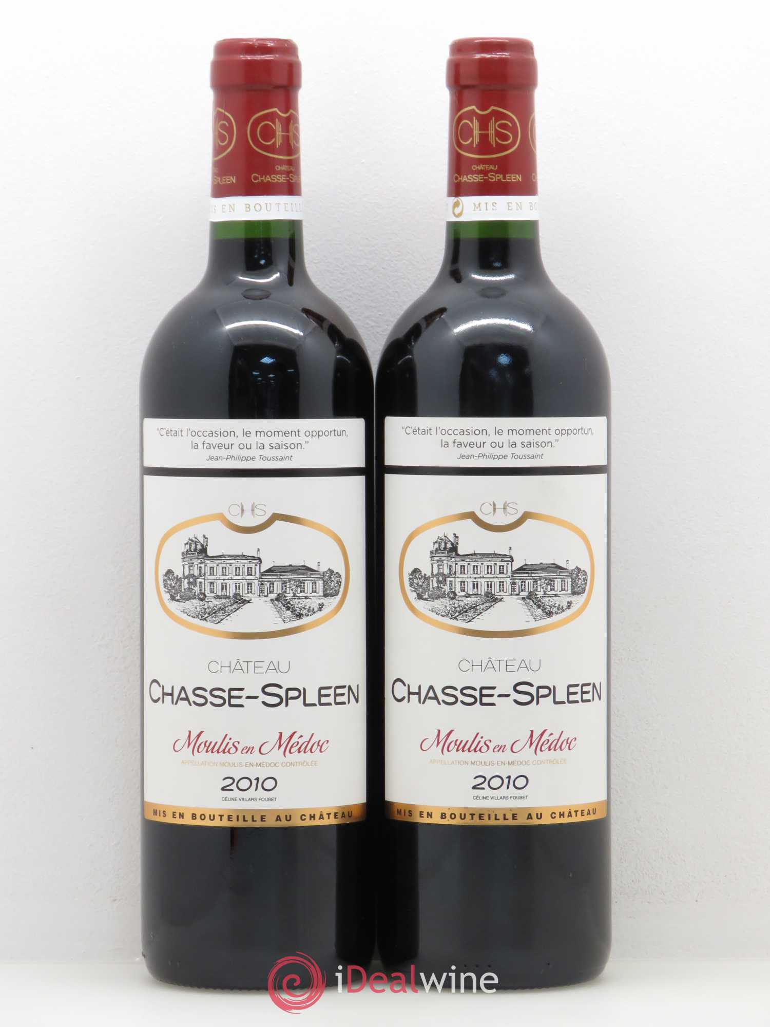 Château Chasse Spleen 2010 - Lot de 2 bouteilles - 0