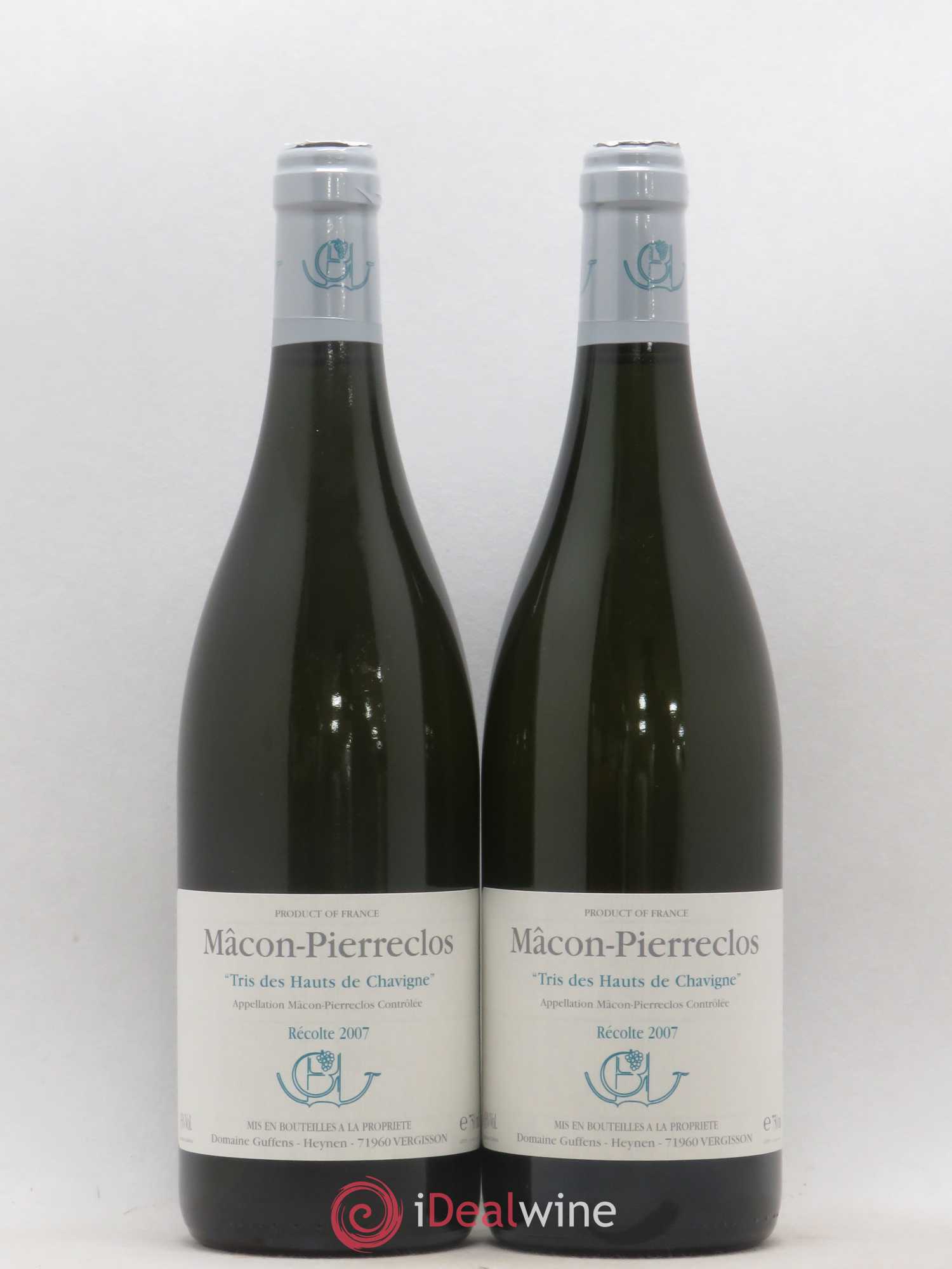 Mâcon-Pierreclos Tris des Hauts de Chavigne Guffens-Heynen 2007 - Lot de 2 bouteilles - 0