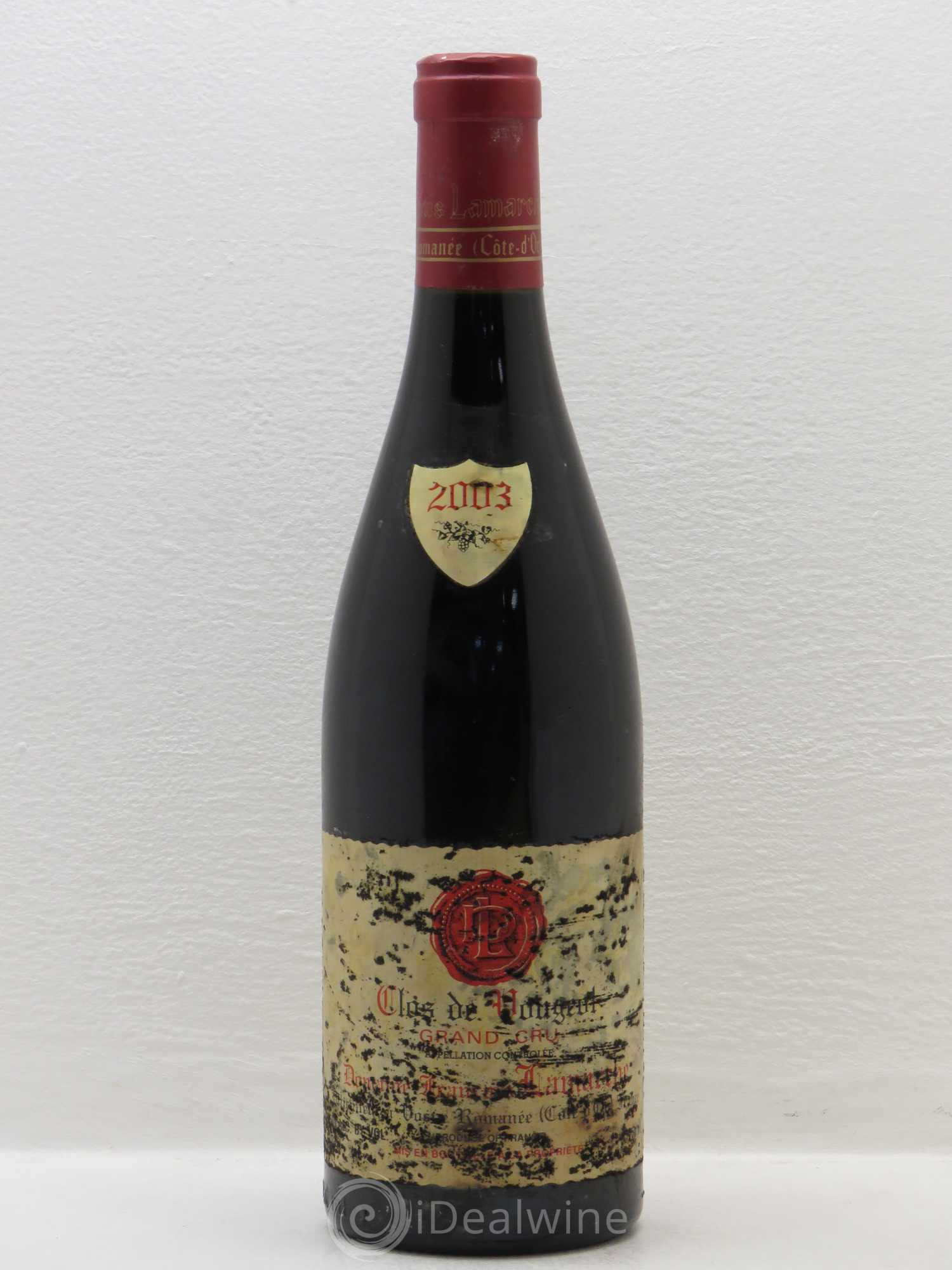 Clos de Vougeot Grand Cru Lamarche (Domaine) 2003 - Lot de 1 bouteille - 0