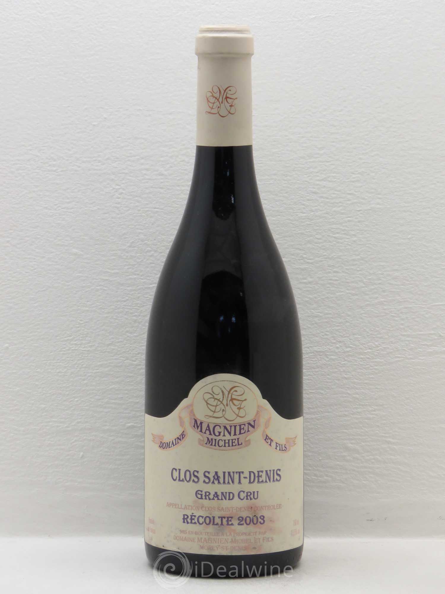Clos Saint-Denis Grand Cru Michel Magnien 2003 - Lot de 1 bouteille - 0
