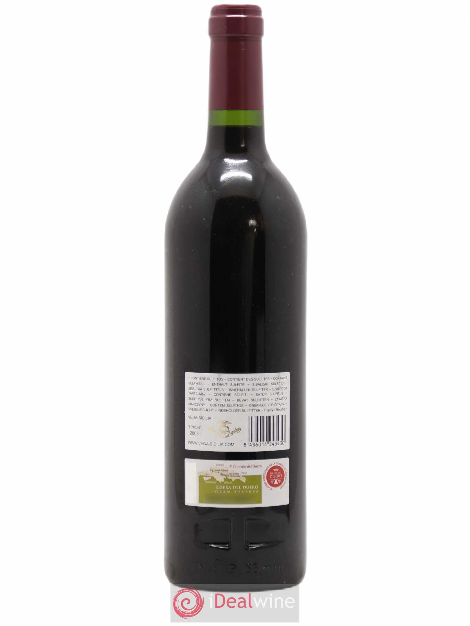 Ribera Del Duero DO Vega Sicilia Unico Famille Alvarez 2003 - Lot de 1 bouteille - 1
