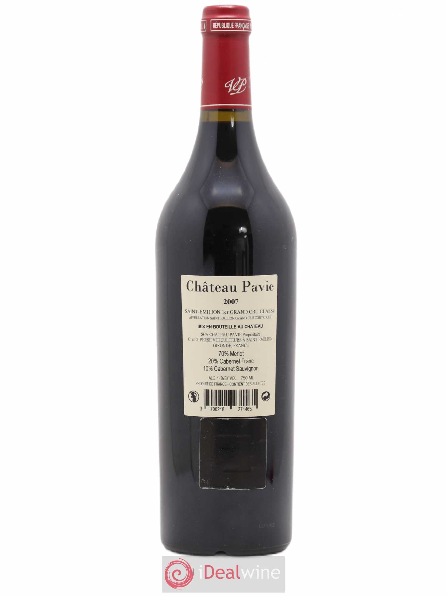Château Pavie 1er Grand Cru Classé A 2007 - Lot de 1 bouteille - 1