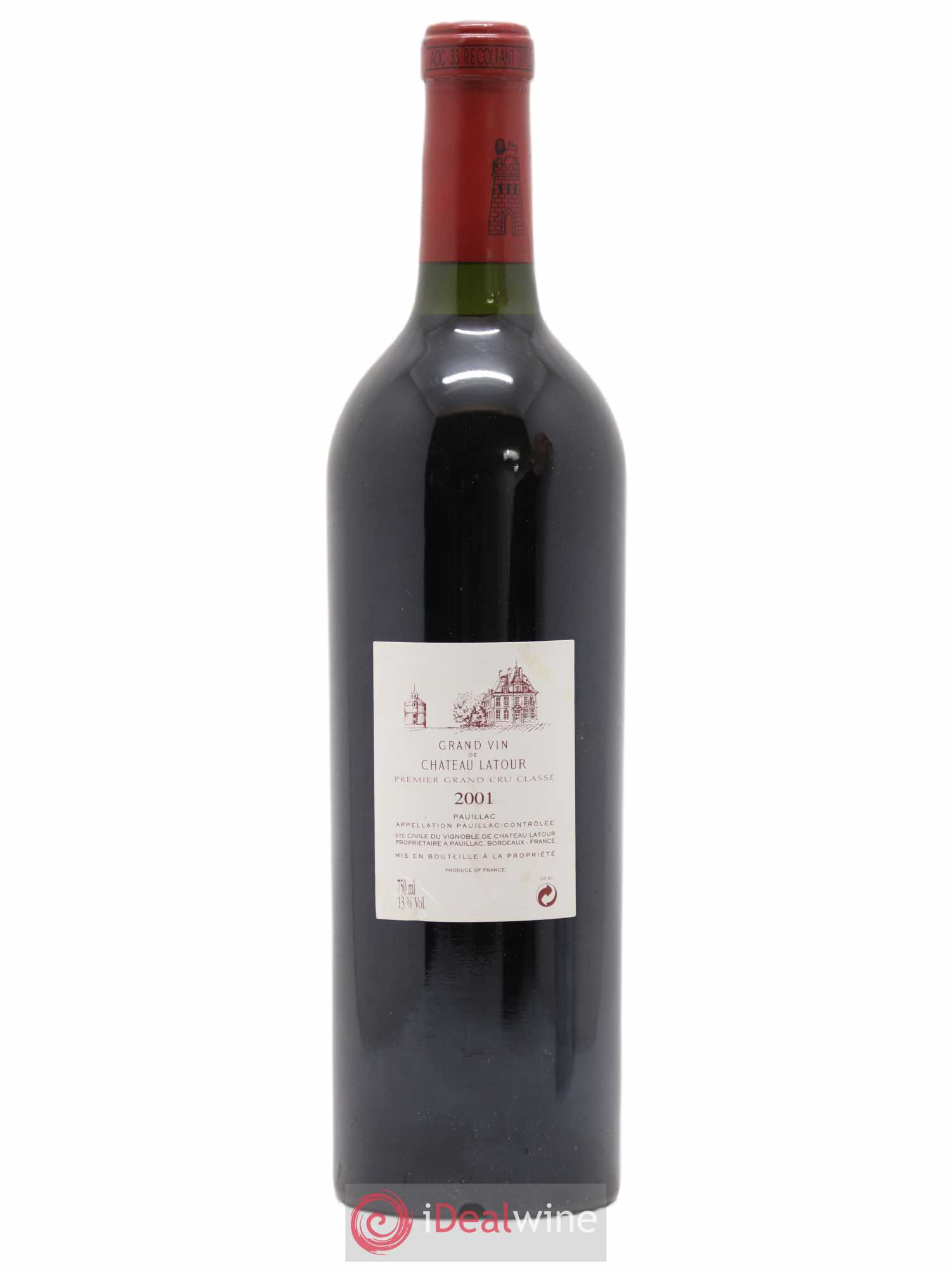 Château Latour 1er Grand Cru Classé 2001 - Lot de 1 bouteille - 1