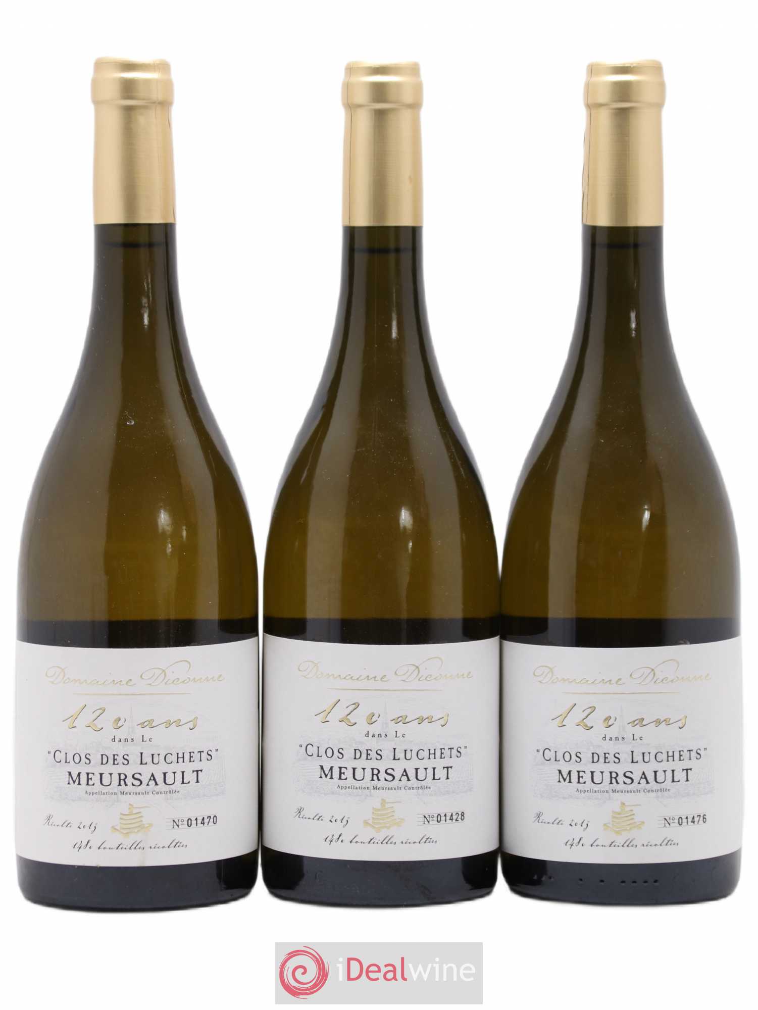 Meursault 120 ans dans le clos des Luchets Domaine Diconne 2013 - Posten von 3 Flaschen - 0