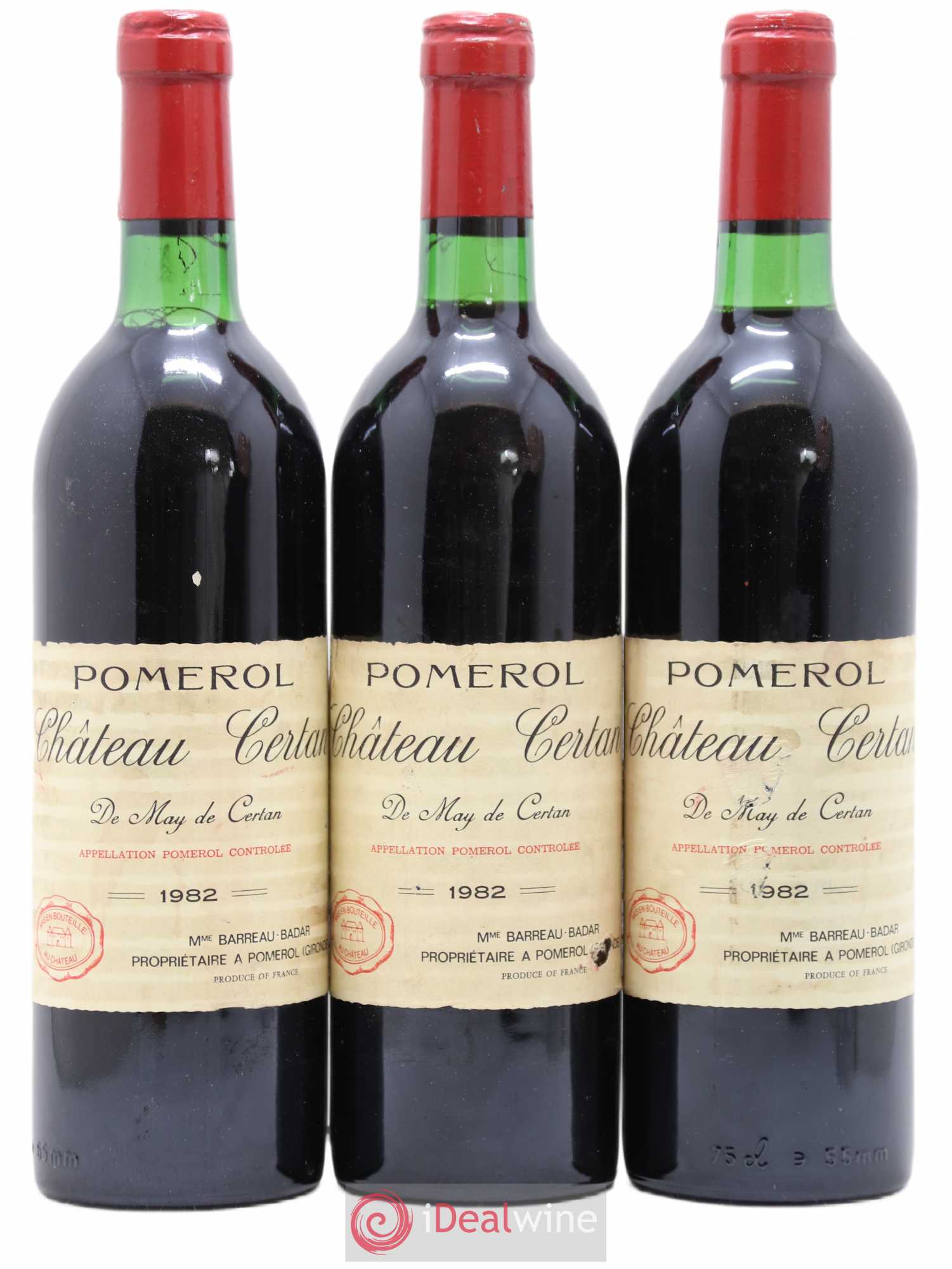 Château Certan de May 1982 - Lot de 3 bouteilles - 0