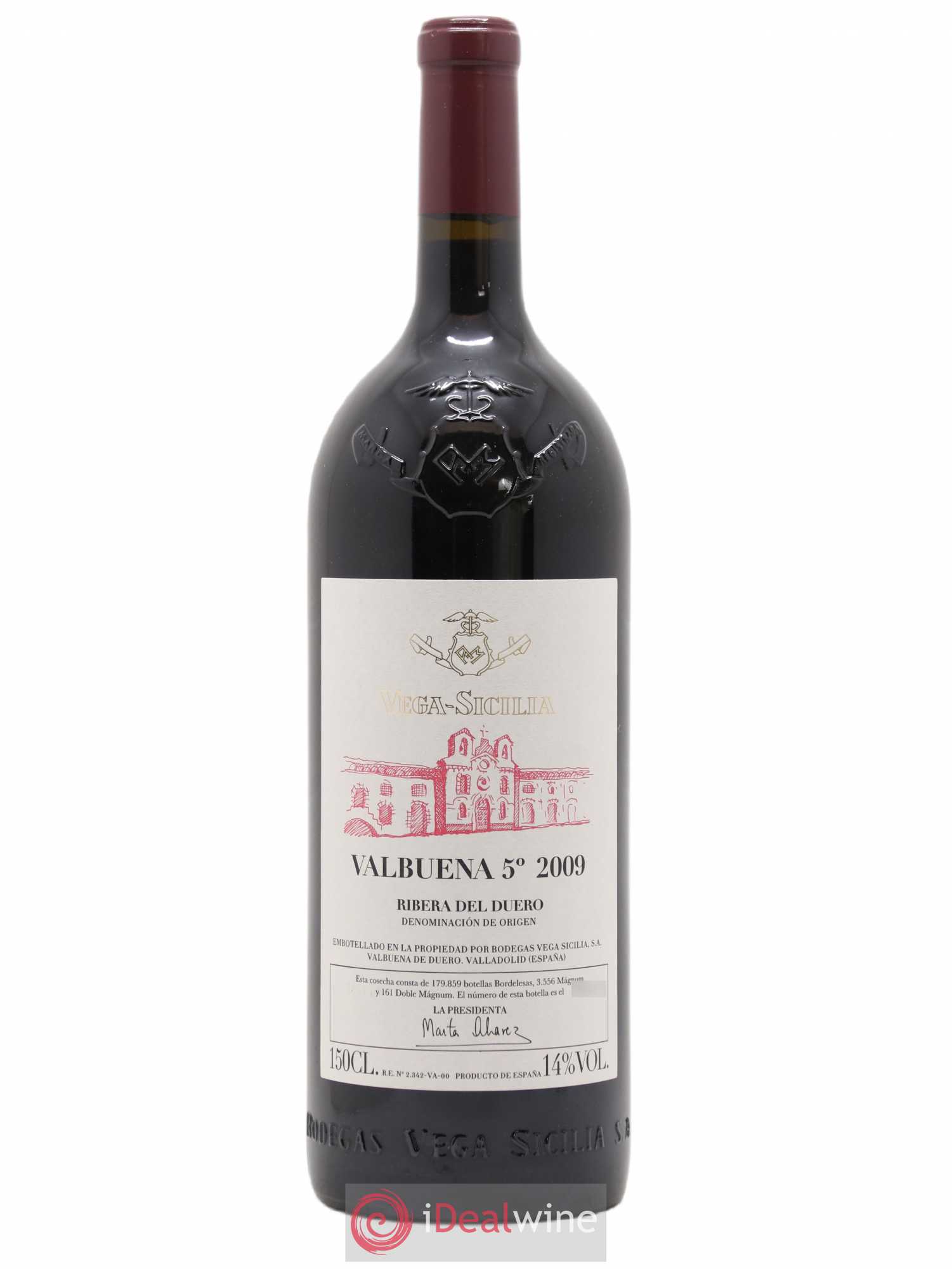 Ribera Del Duero DO Vega Sicilia Valbuena 5 ano Famille Alvarez 2009 - Lot de 1 magnum - 0