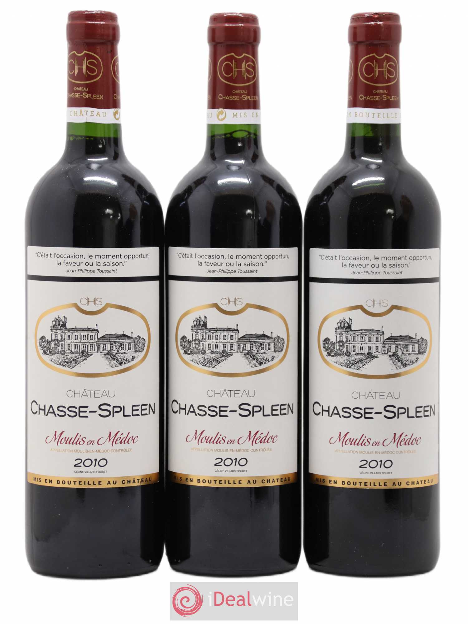 Château Chasse Spleen 2010 - Lot de 3 bouteilles - 0