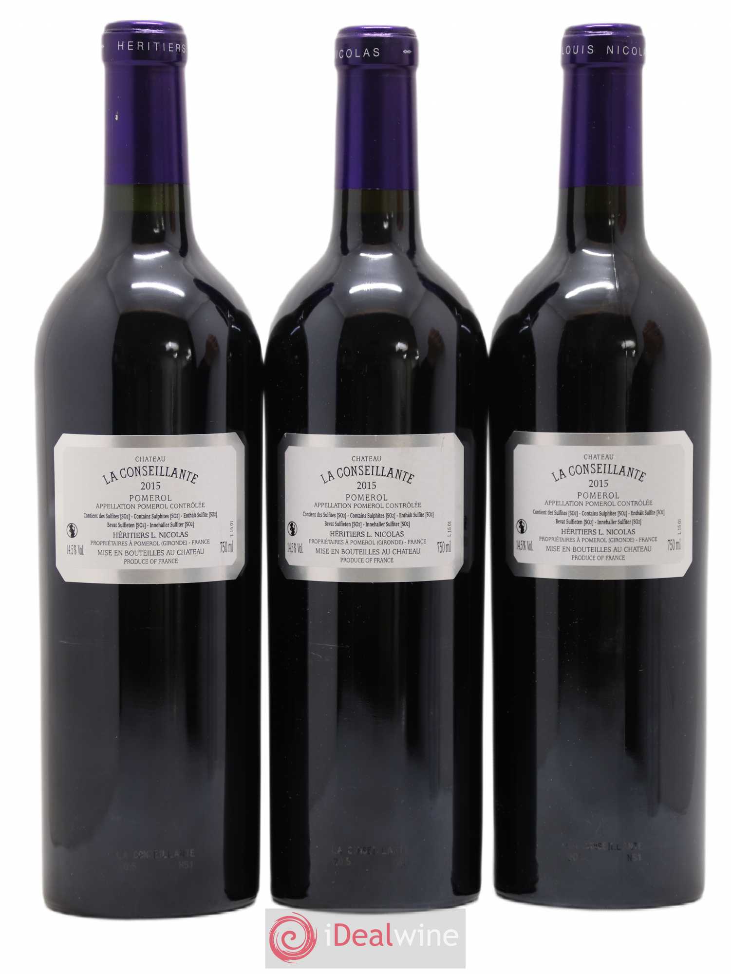 Château la Conseillante 2015 - Lot de 3 bouteilles - 1