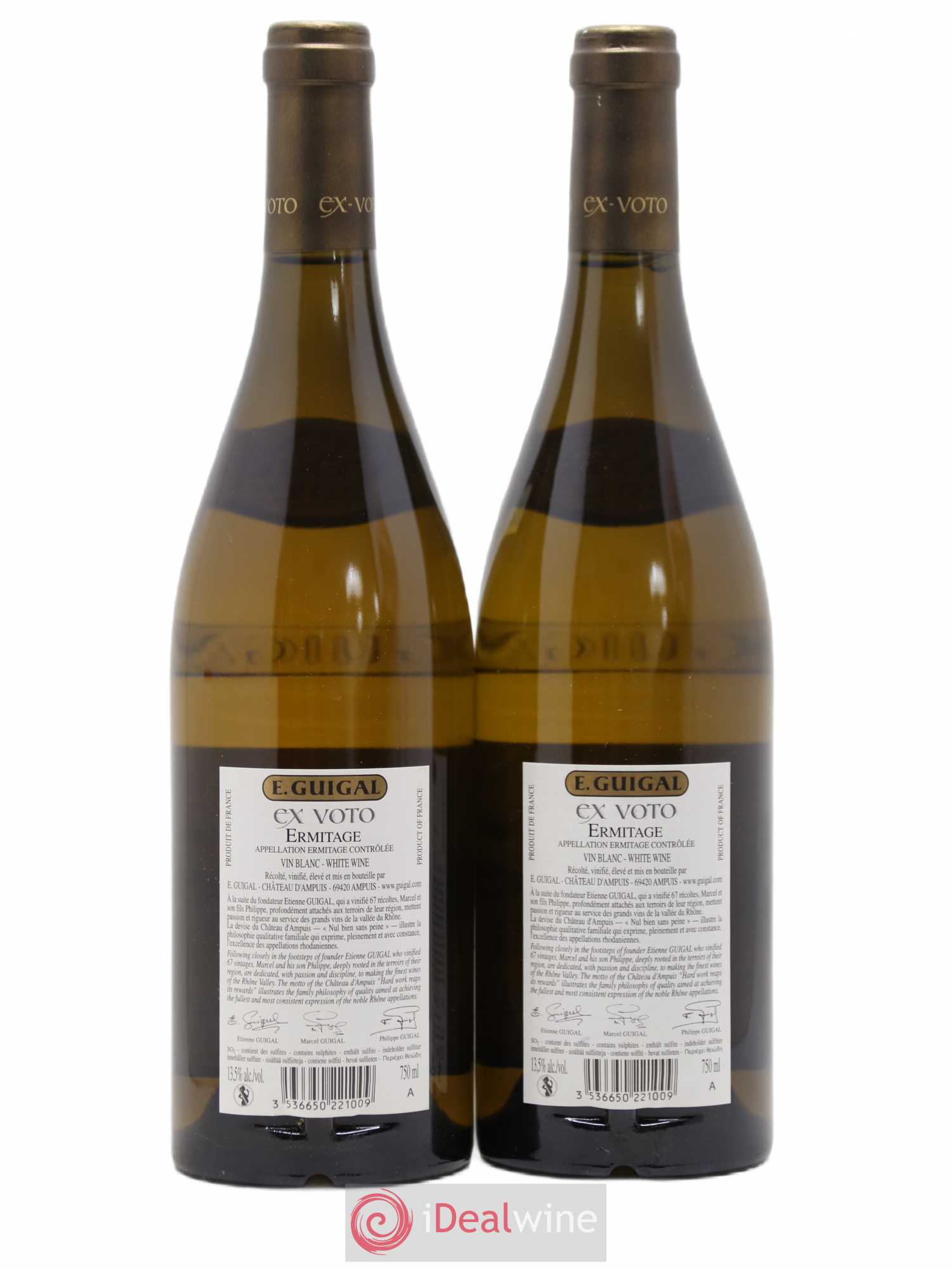 Ermitage Ex Voto Guigal 2012 - Lot de 2 bouteilles - 1