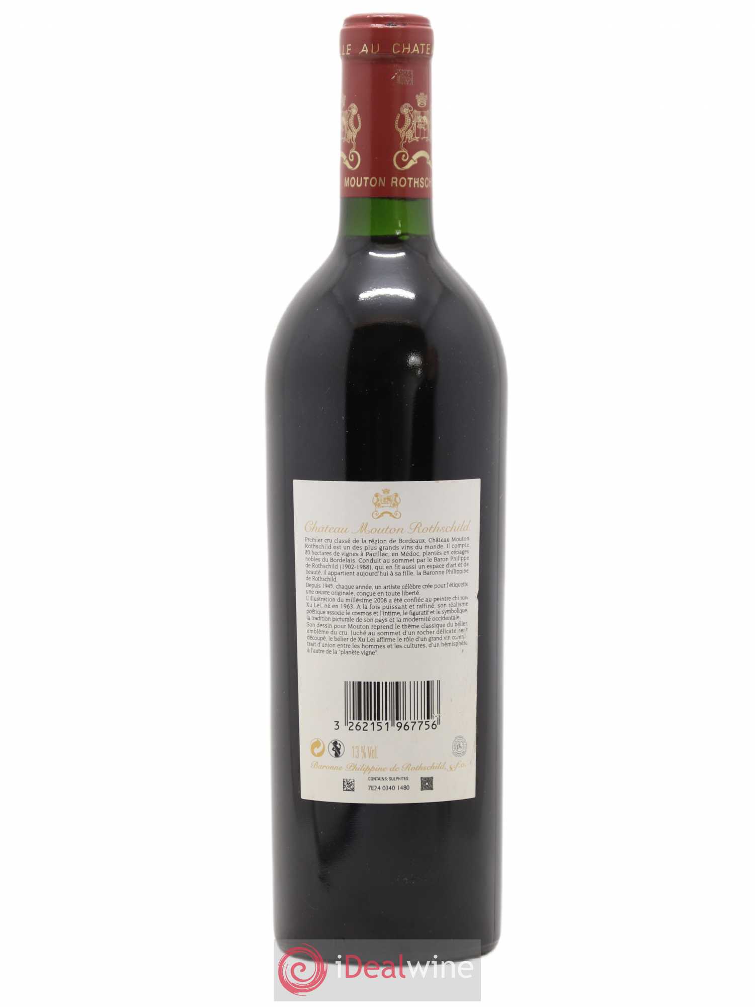 Château Mouton Rothschild 1er Grand Cru Classé 2008 - Lot de 1 bouteille - 1