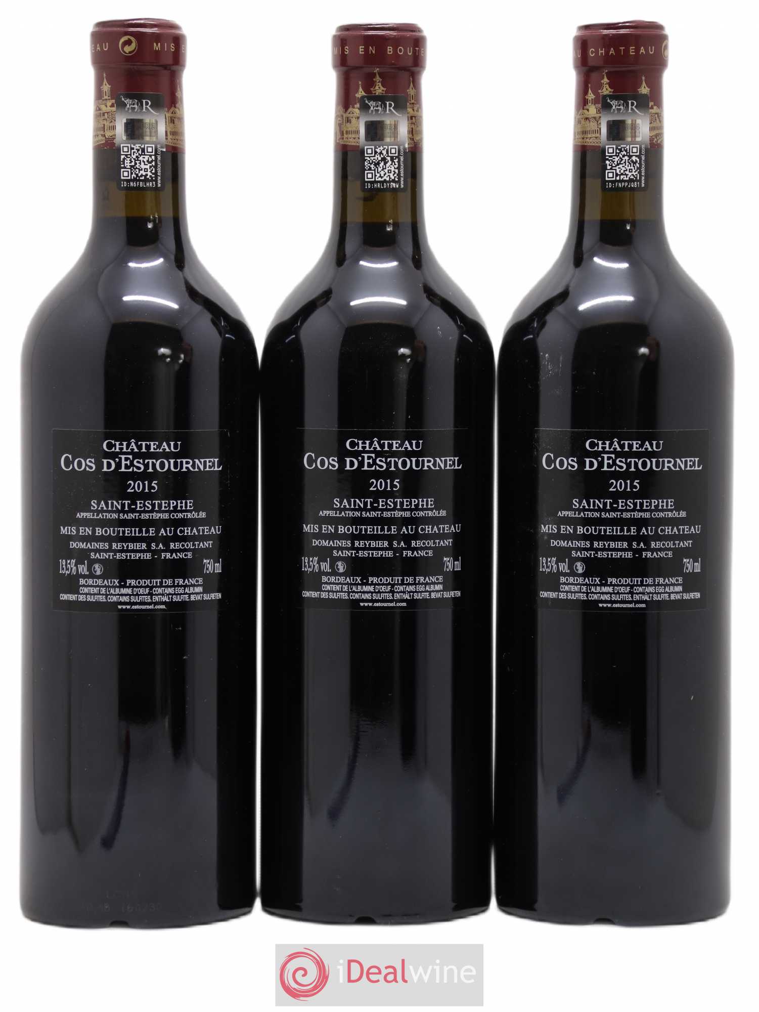Cos d'Estournel 2ème Grand Cru Classé 2015 - Lot de 3 bouteilles - 1