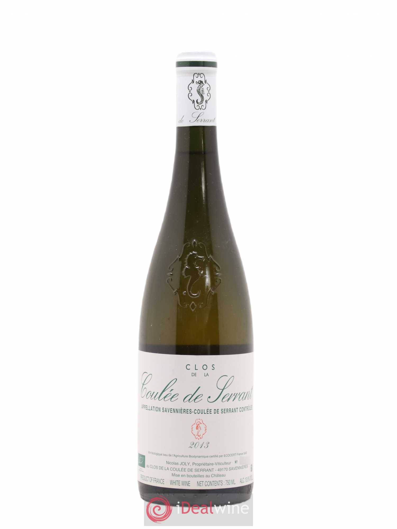 Savennières Clos de la Coulée de Serrant Vignobles de la Coulée de Serrant - Nicolas Joly 2013 - Lot de 1 bouteille - 0