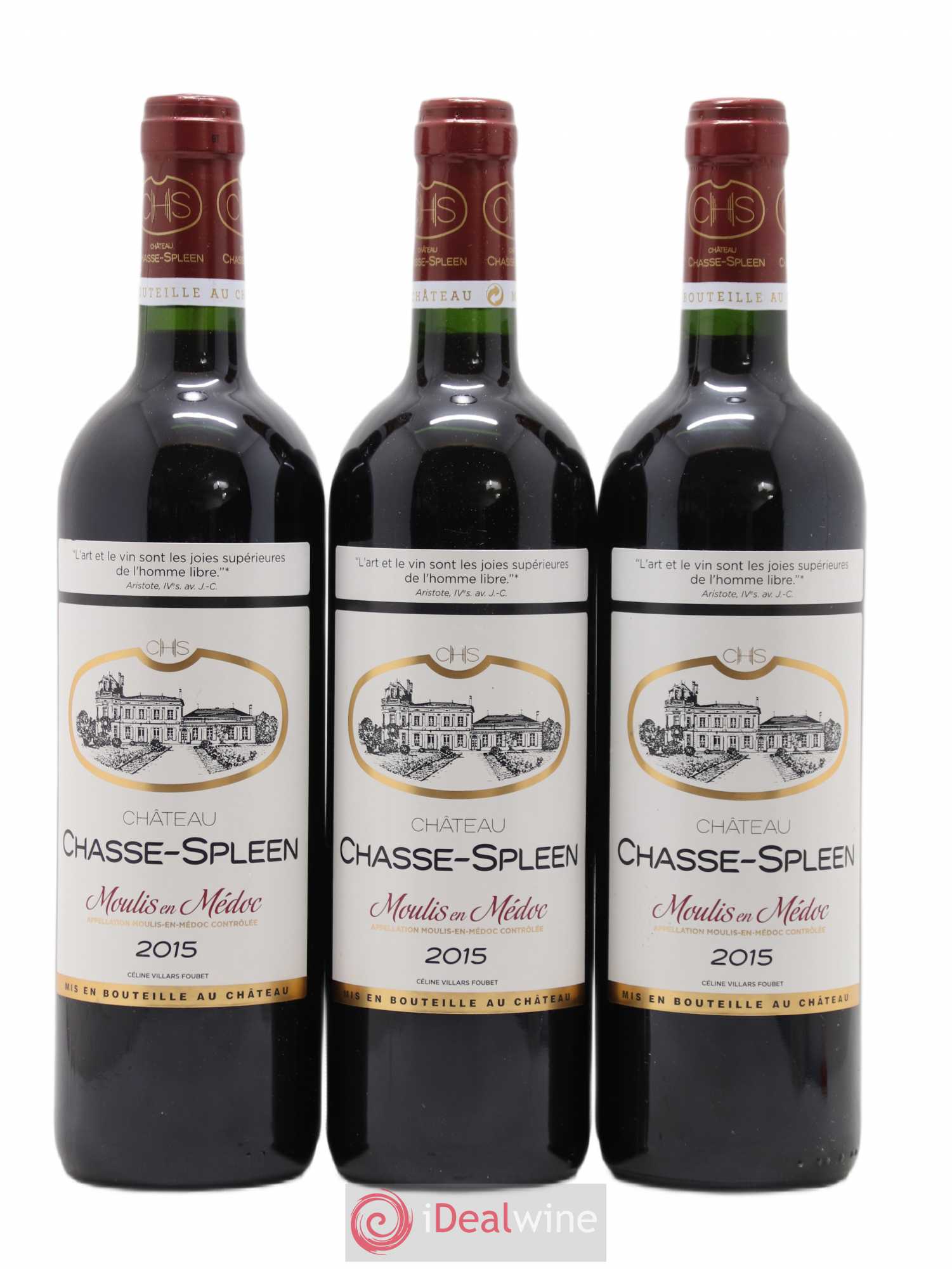 Château Chasse Spleen 2015 - Lot de 3 bouteilles - 0