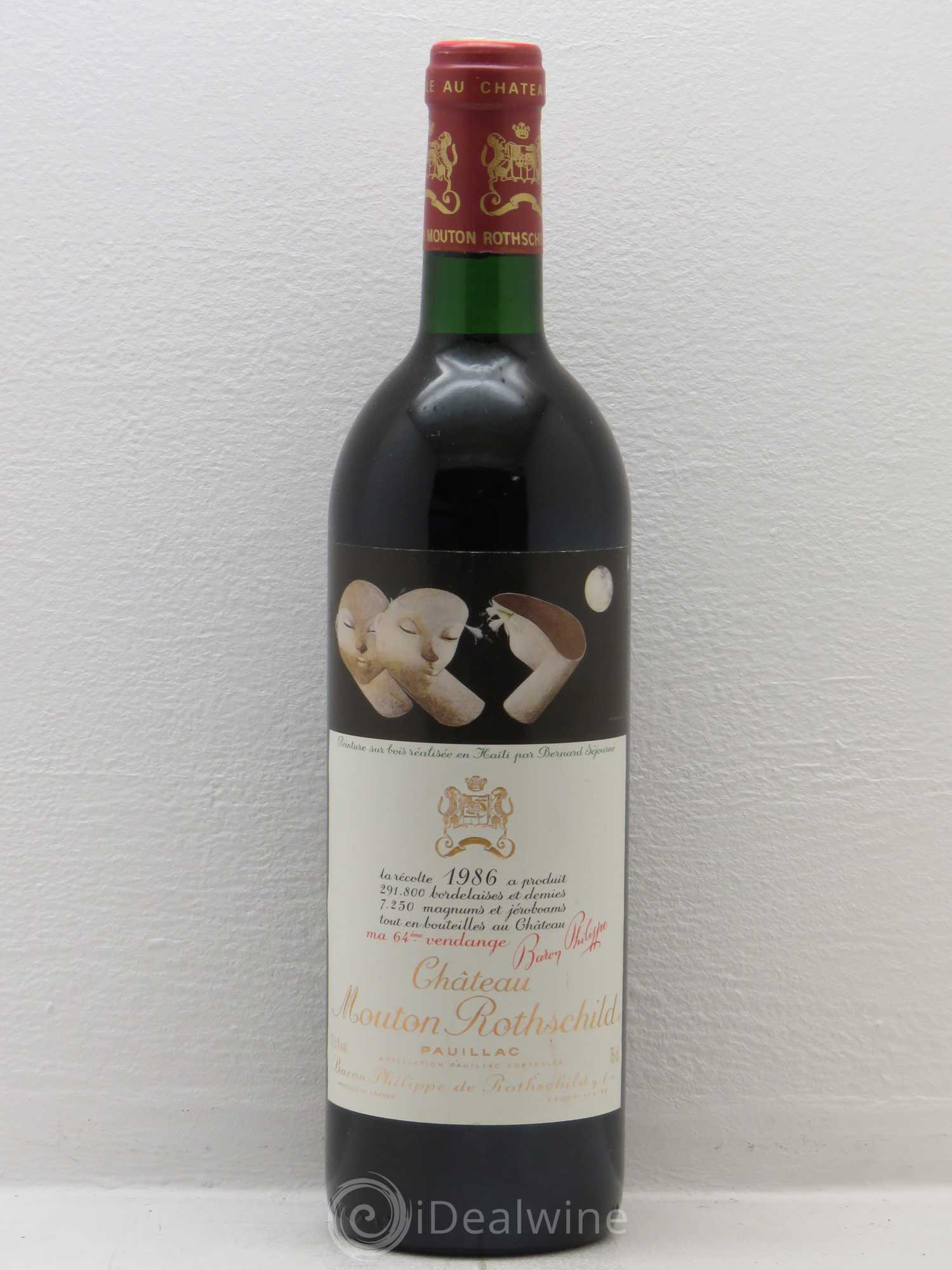 Château Mouton Rothschild 1er Grand Cru Classé 1986 - Lot de 1 bouteille - 0
