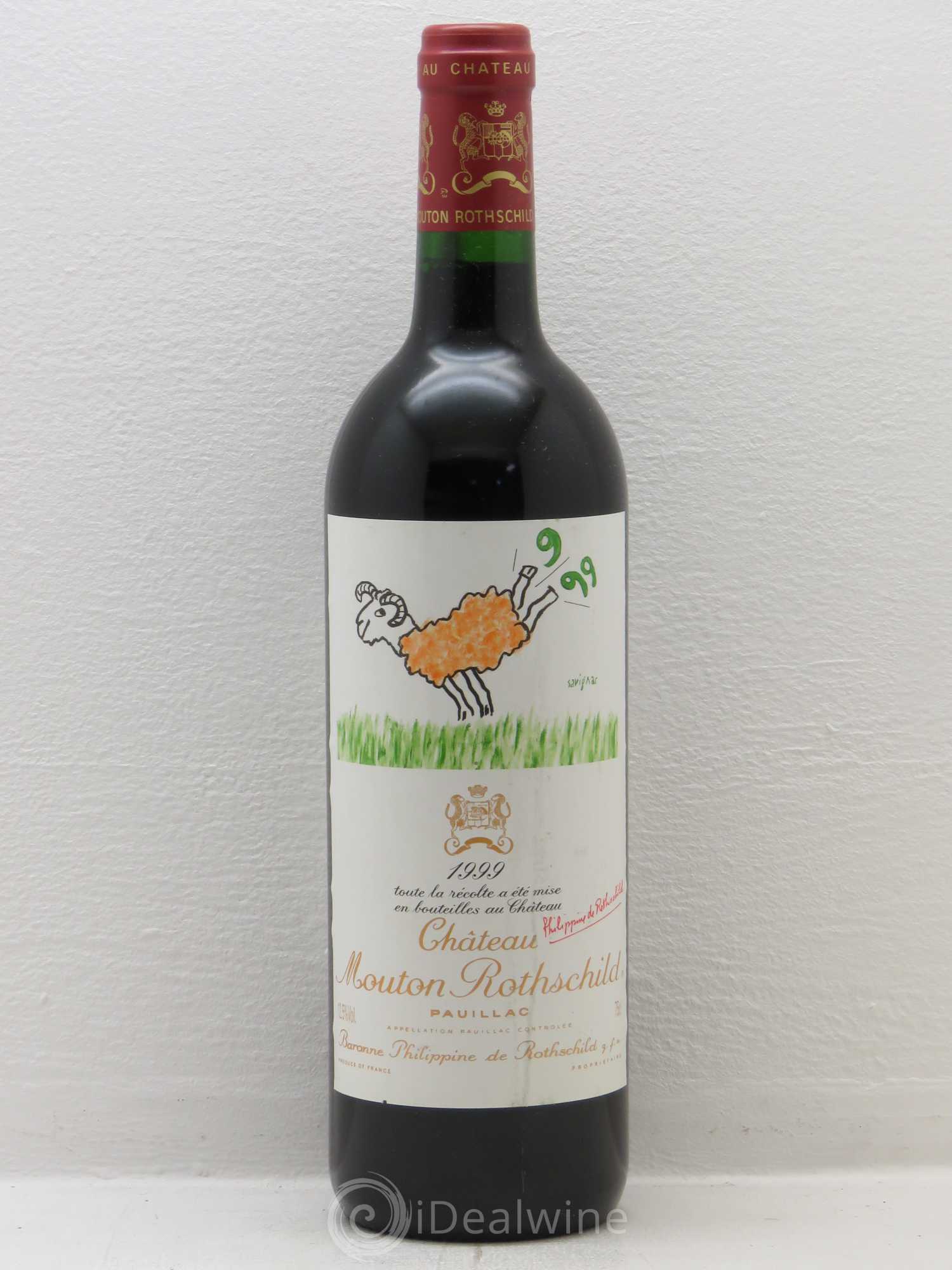 Château Mouton Rothschild 1er Grand Cru Classé 1999 - Lot de 1 bouteille - 0