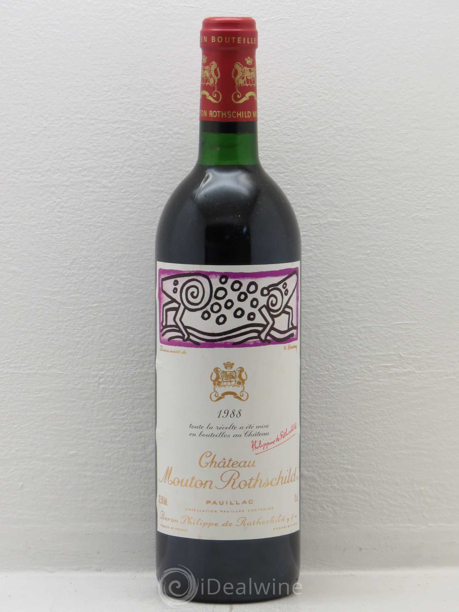 Château Mouton Rothschild 1er Grand Cru Classé 1988 - Lot de 1 bouteille - 0