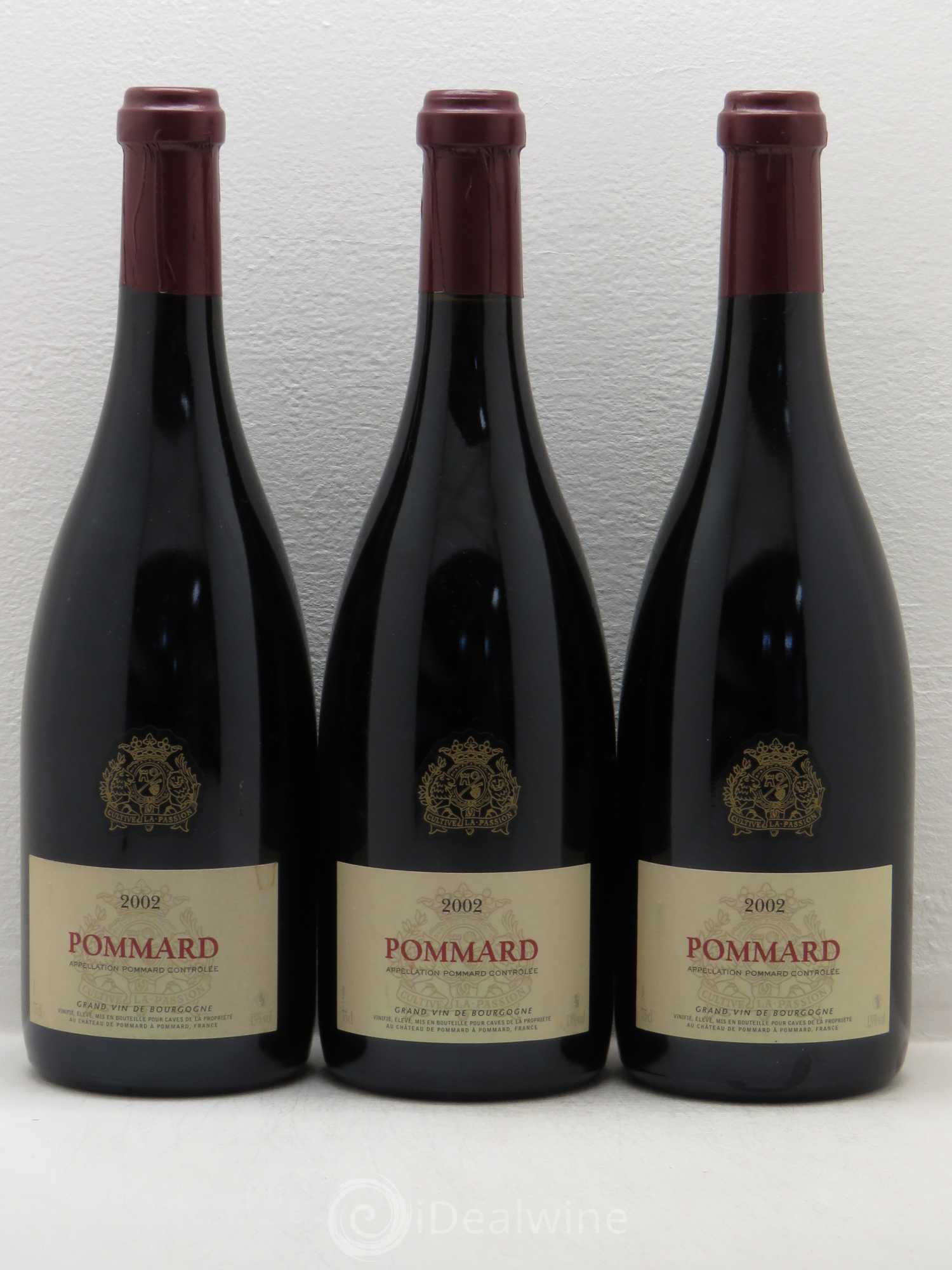 Pommard Clos du Château - Château de Pommard 2002 - Posten von 6 Flaschen - 2