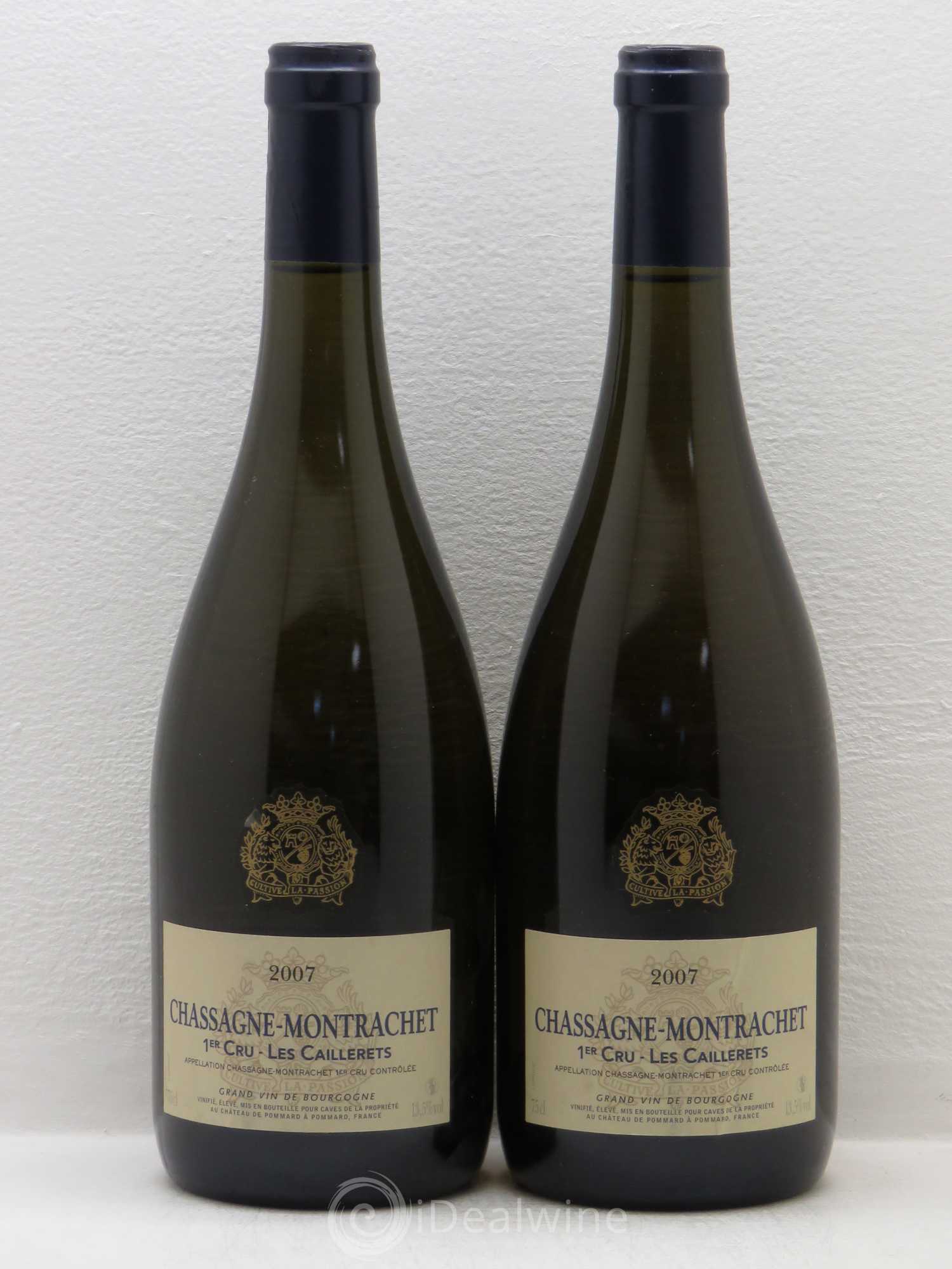 Chassagne-Montrachet 1er Cru Les Caillerets - Château de Pommard 2007 - Posten von 2 Flaschen - 0